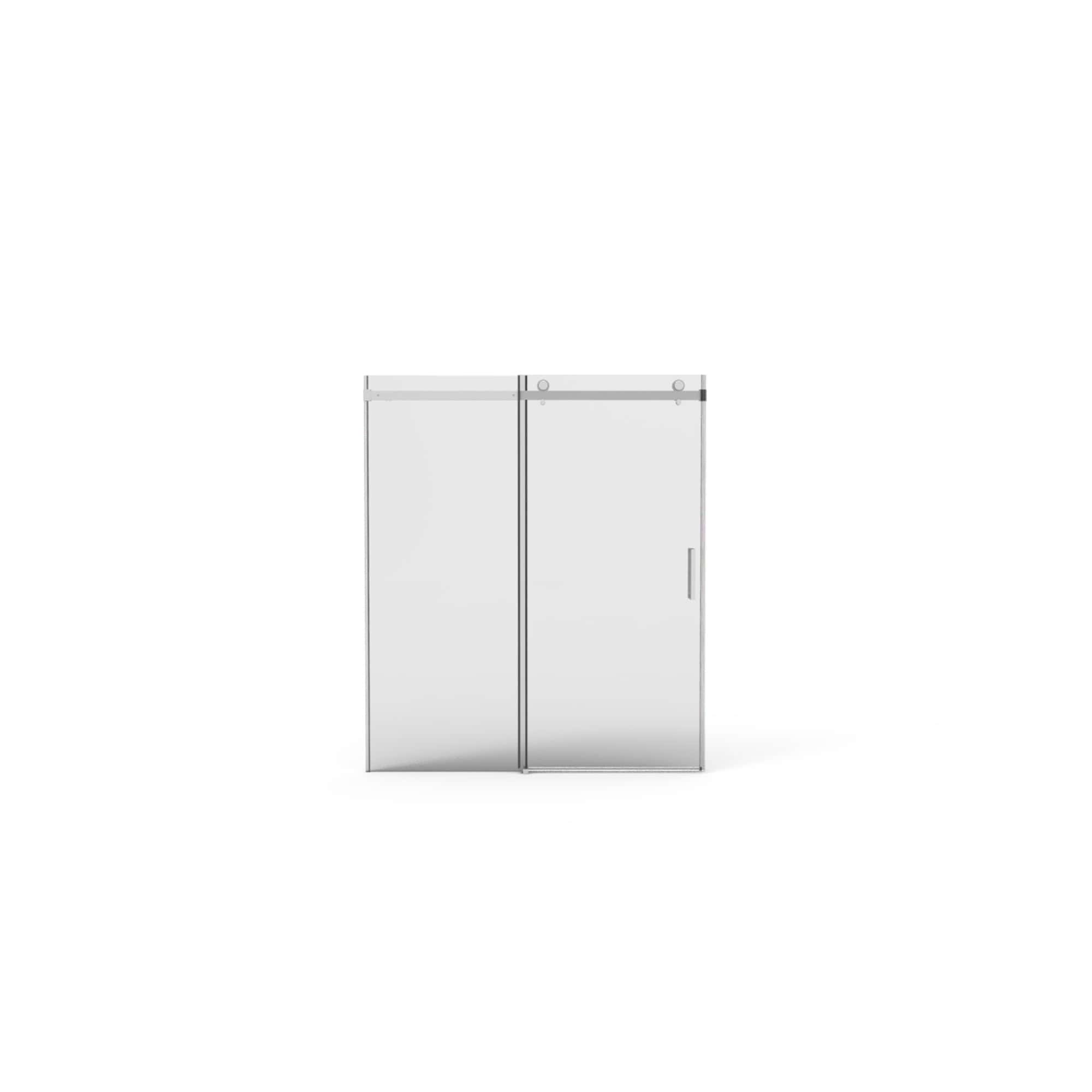 56"-60"W x 70"H Frameless Shower Door, Sliding Shower Door, with Premium 5/16"(8mm) Thick Tempered Glass Shower Enclosure,Double Side Easy Clean Coat,Brushed Nickel Finished With Buffer