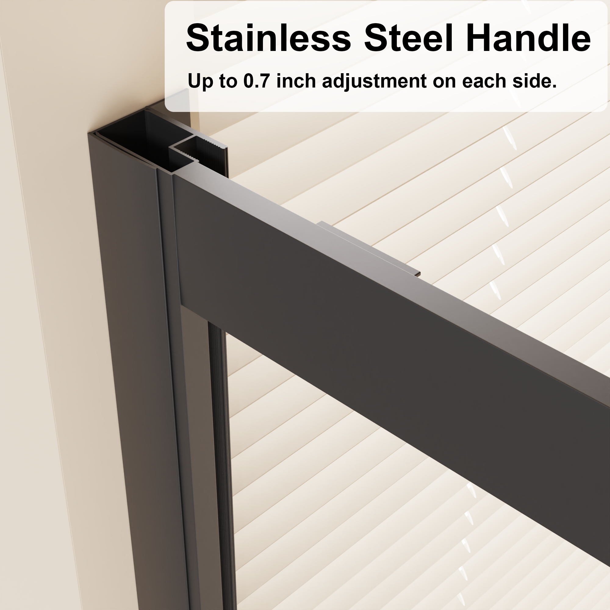60 x 72 in 4-Panel Center-Opening Shower Door - 60 x 72 in / Matte Black view 5