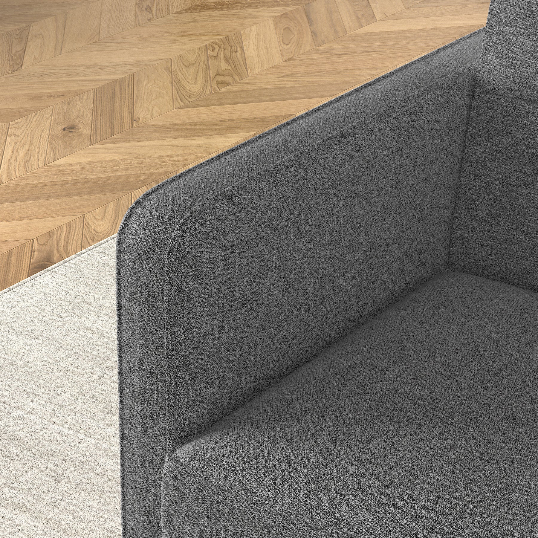 Loveseats Sofa Bed with Pull-out Bed,Adjsutable Back and Two Arm Pocket-Dark grey(54.5"x33"x31.5")