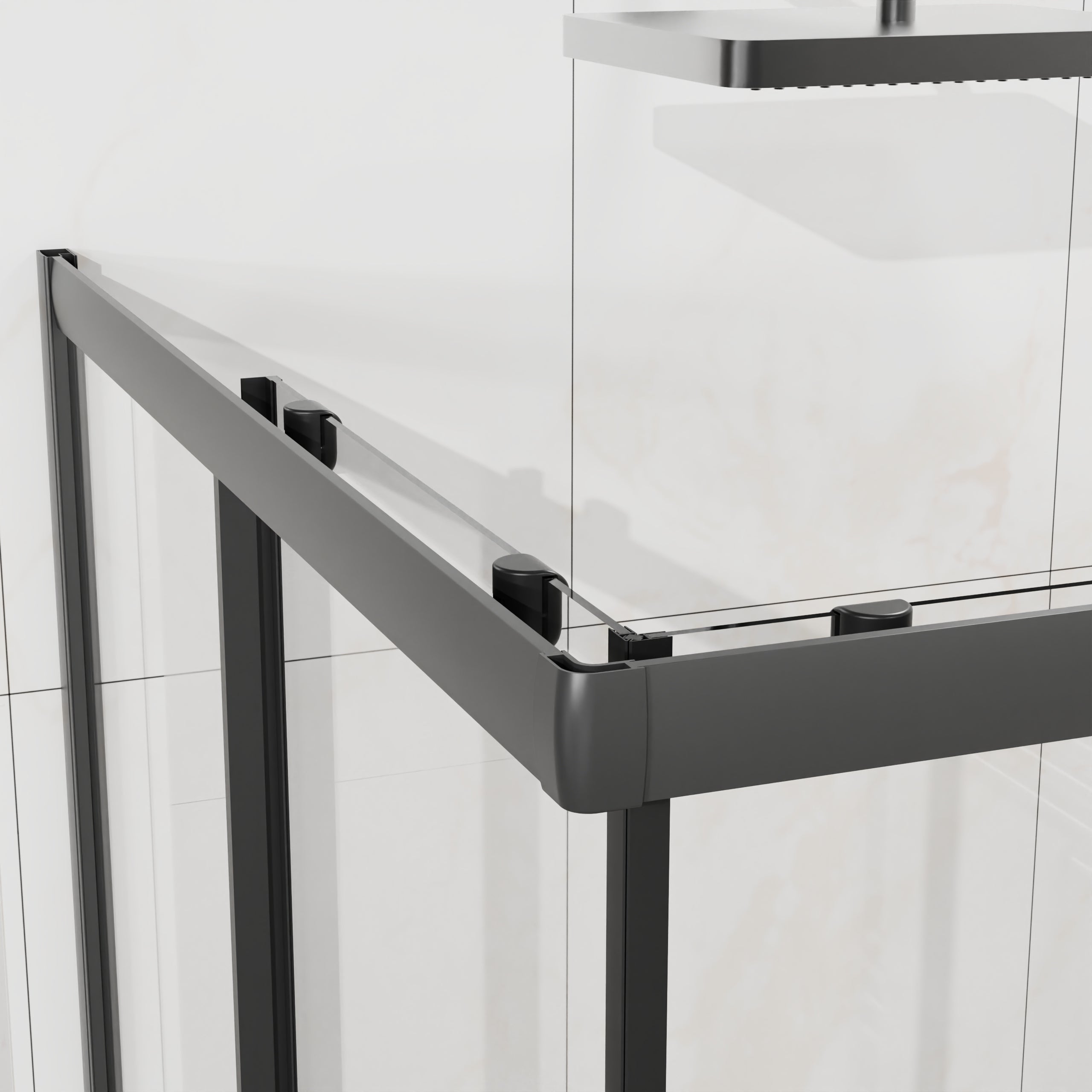 36 x 36 x 72 in Corner Sliding Shower Enclosure - 36 x 36 x 72 in / Matte Black view 5