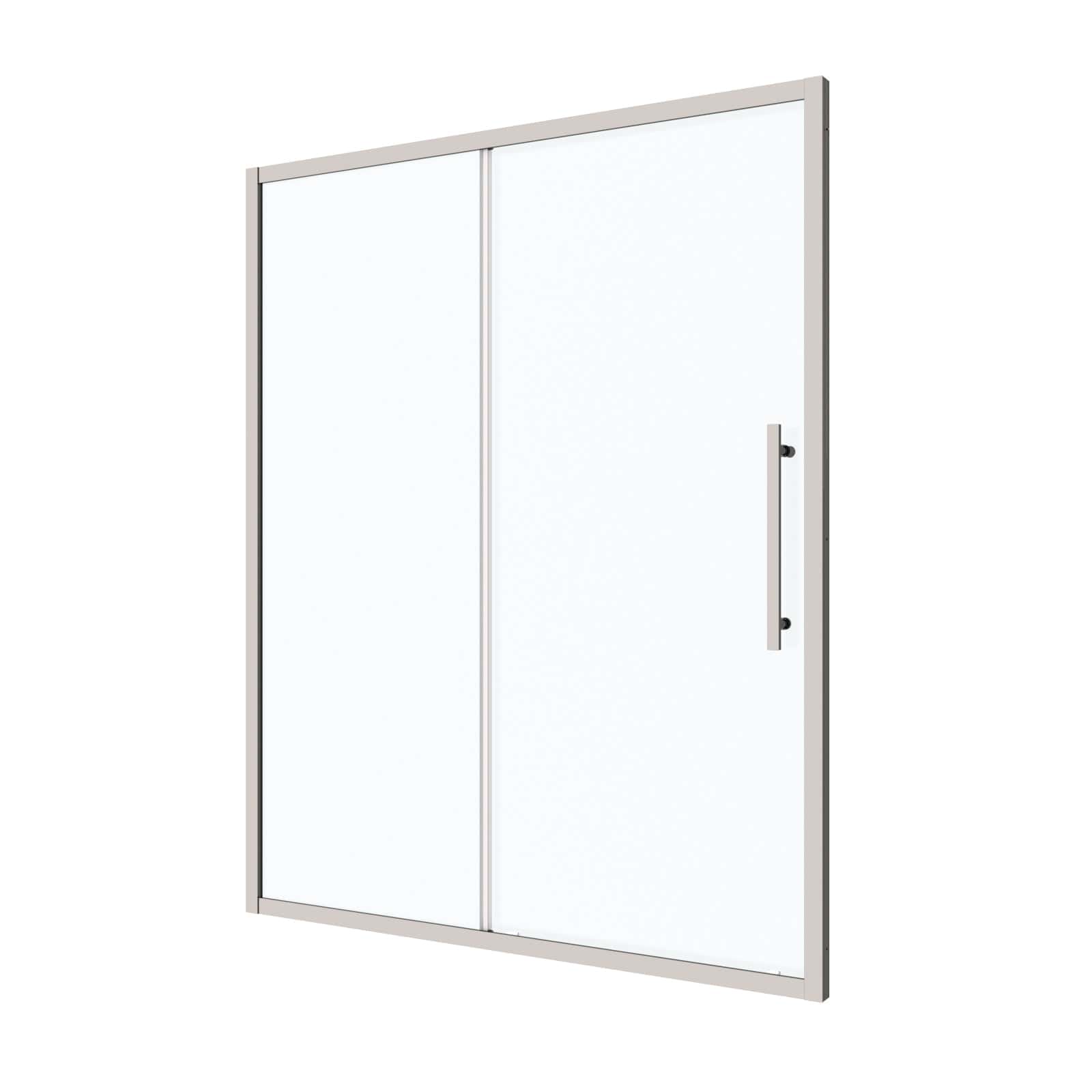 56"-60"W x 72"H sliding shower door, sliding door, with 1/4" tempered glass and Polished Chrome finish 6072