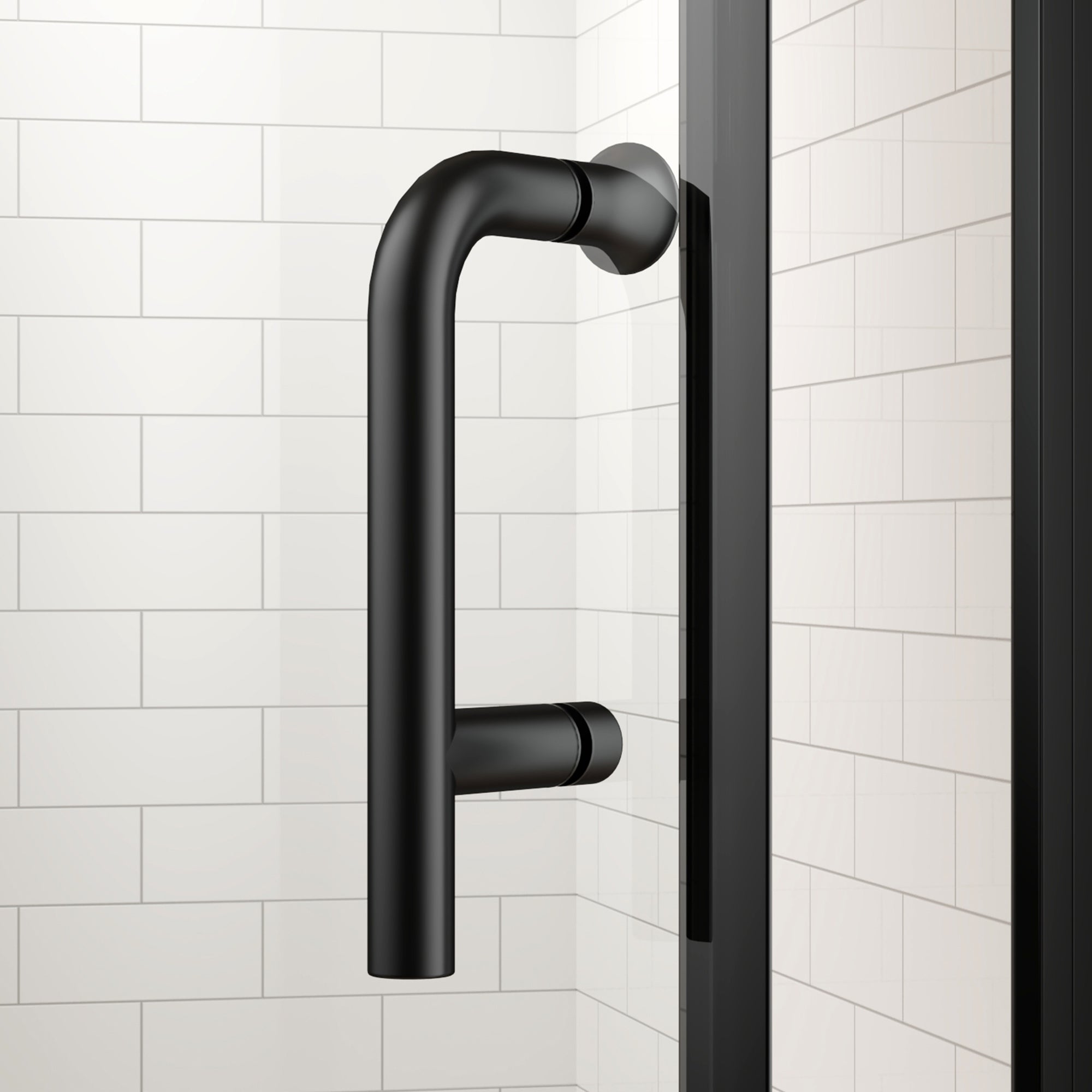 34 x 72 in Single-Panel Pivot Shower Door - 34 x 72 in / Matte Black view 3