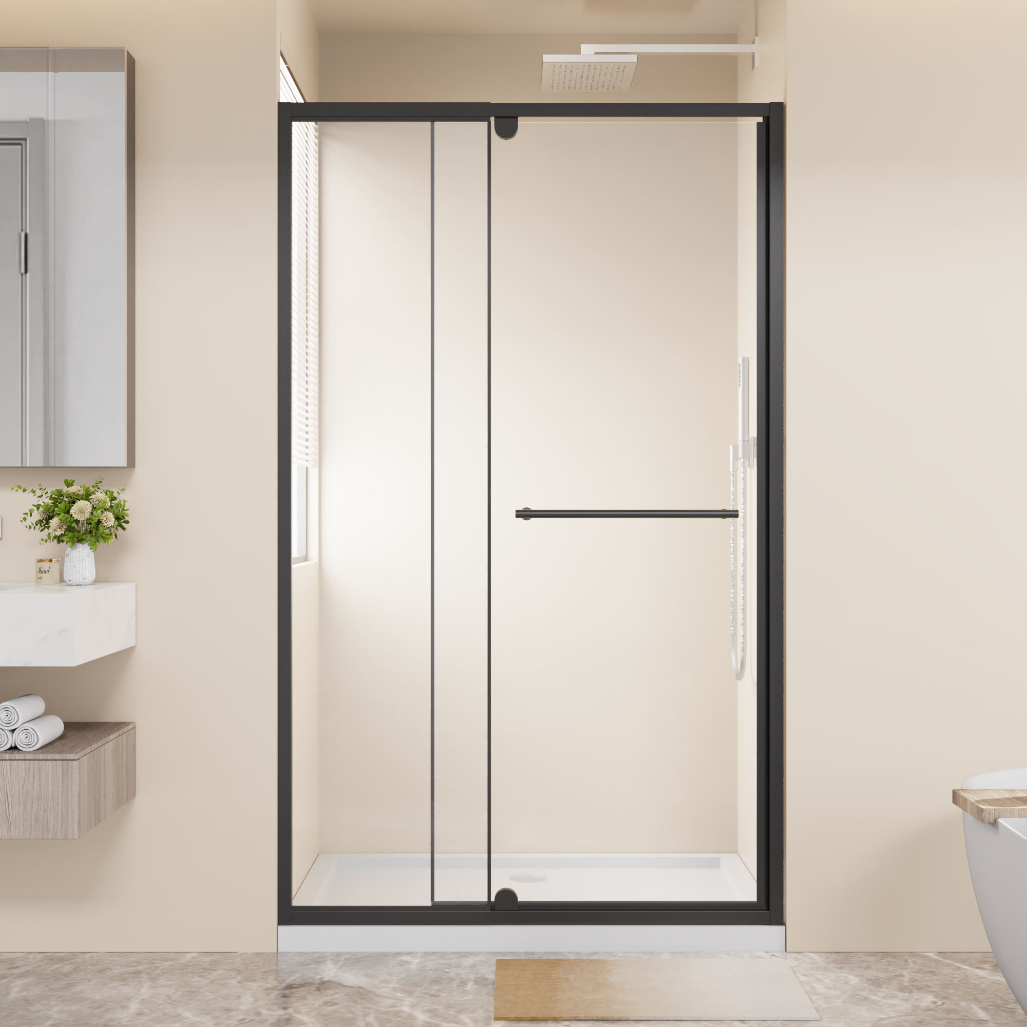44-48 x 72 in Black Pivot Shower Door - 44-48 x 72 in / Black view 2