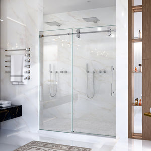 44-60 in Frameless Single Sliding Shower Door - 44-48 x 76 in / Chrome view 5