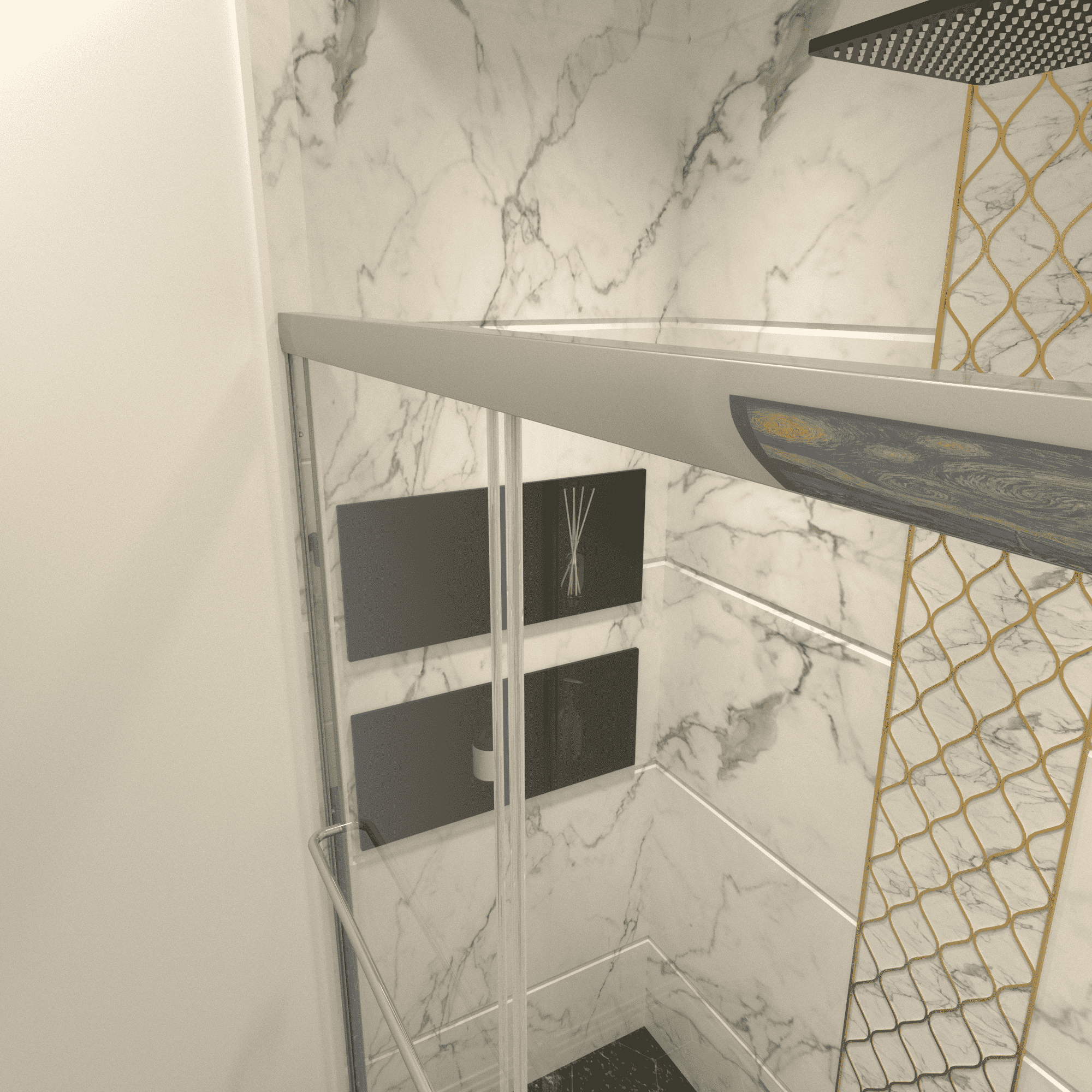 SHOWER DOORS 48"W X 70"H