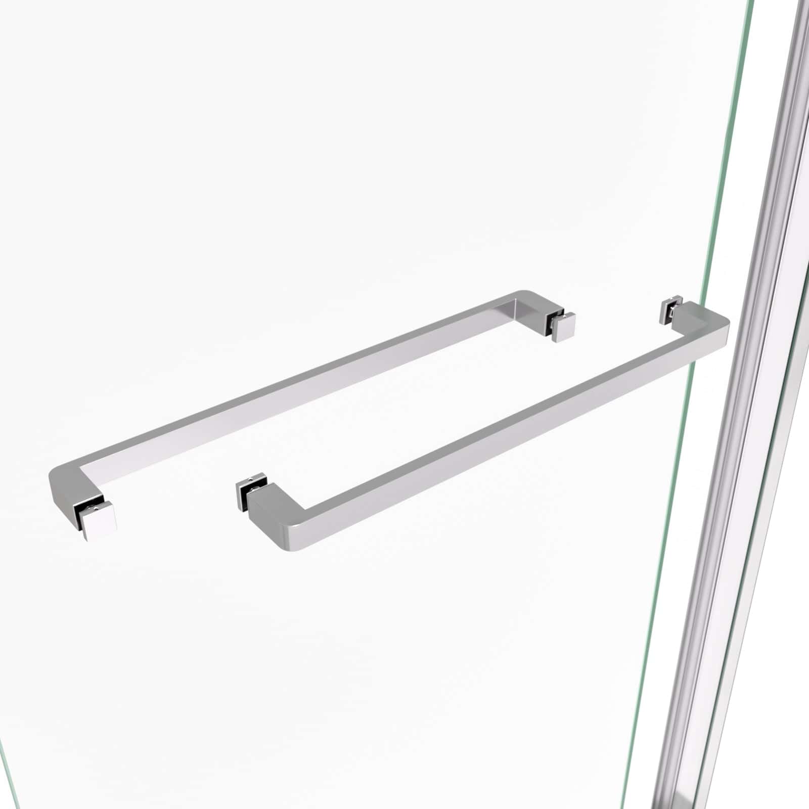 (56-60"W x 74"H) Bypass shower door, sliding door, with 5/16" tempered glass and Polished Chrome finish 6074