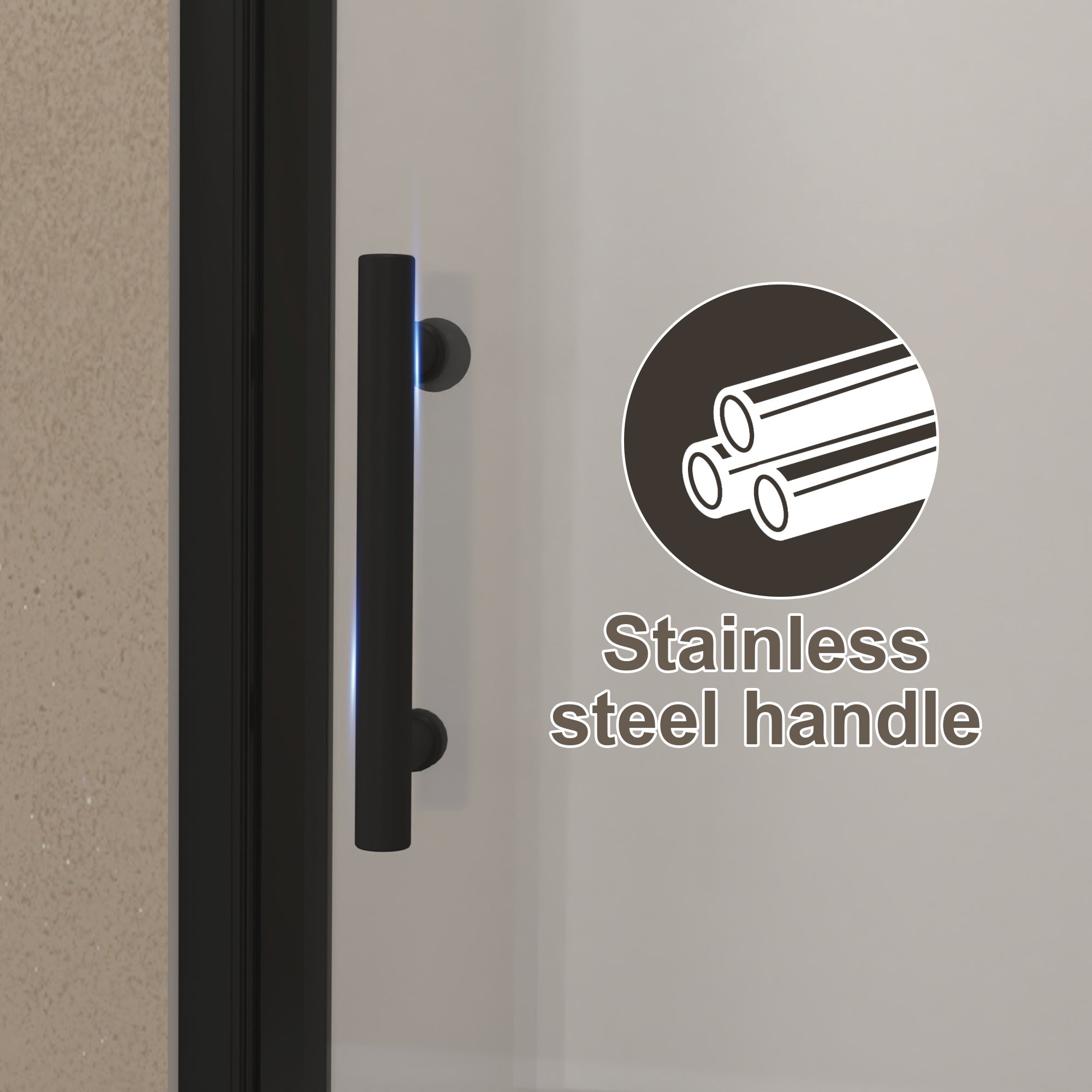 32-36 x 72 in Matte Black Bi-Fold Shower Door - 32 x 72 in view 4