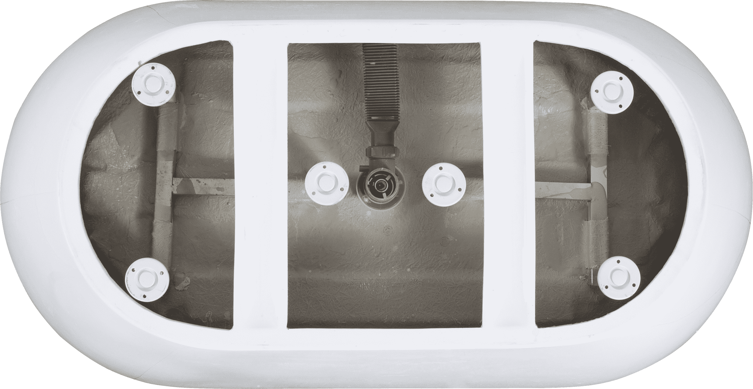 60" Freestanding Acrylic Soaking Bathtub with Chrome Overflow and Drain, Self-leveling Legs Flexible Hose, Easy Installation, Glossy White 24A09-60