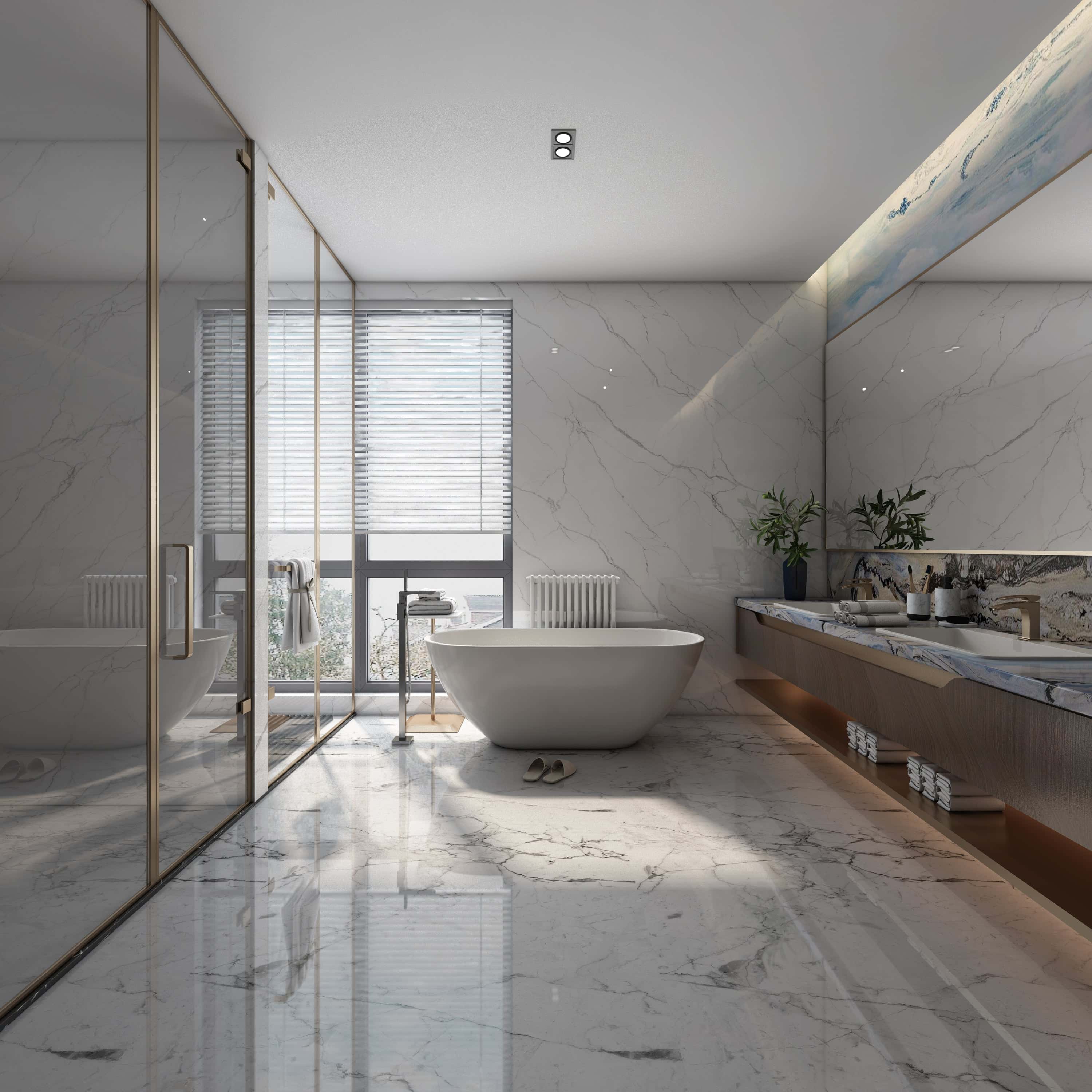 60" Freestanding Acrylic Soaking Bathtub with Chrome Overflow and Drain, Self-leveling Legs Flexible Hose, Easy Installation, Glossy White 24A09-60