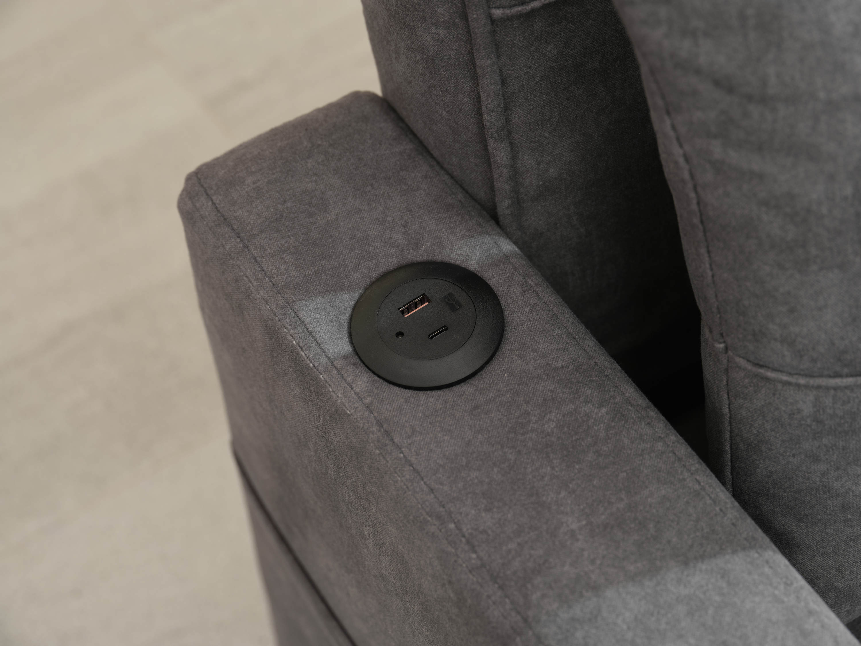 Futon Chair Bed Convertible Chair 3-in-1 Pull Out Sleeper Chair Beds with USB Ports,Wear-resistant and Anti-scratch, Armchair Bed Sleeper for Living Room (Dark Grey Scratch Cloth)