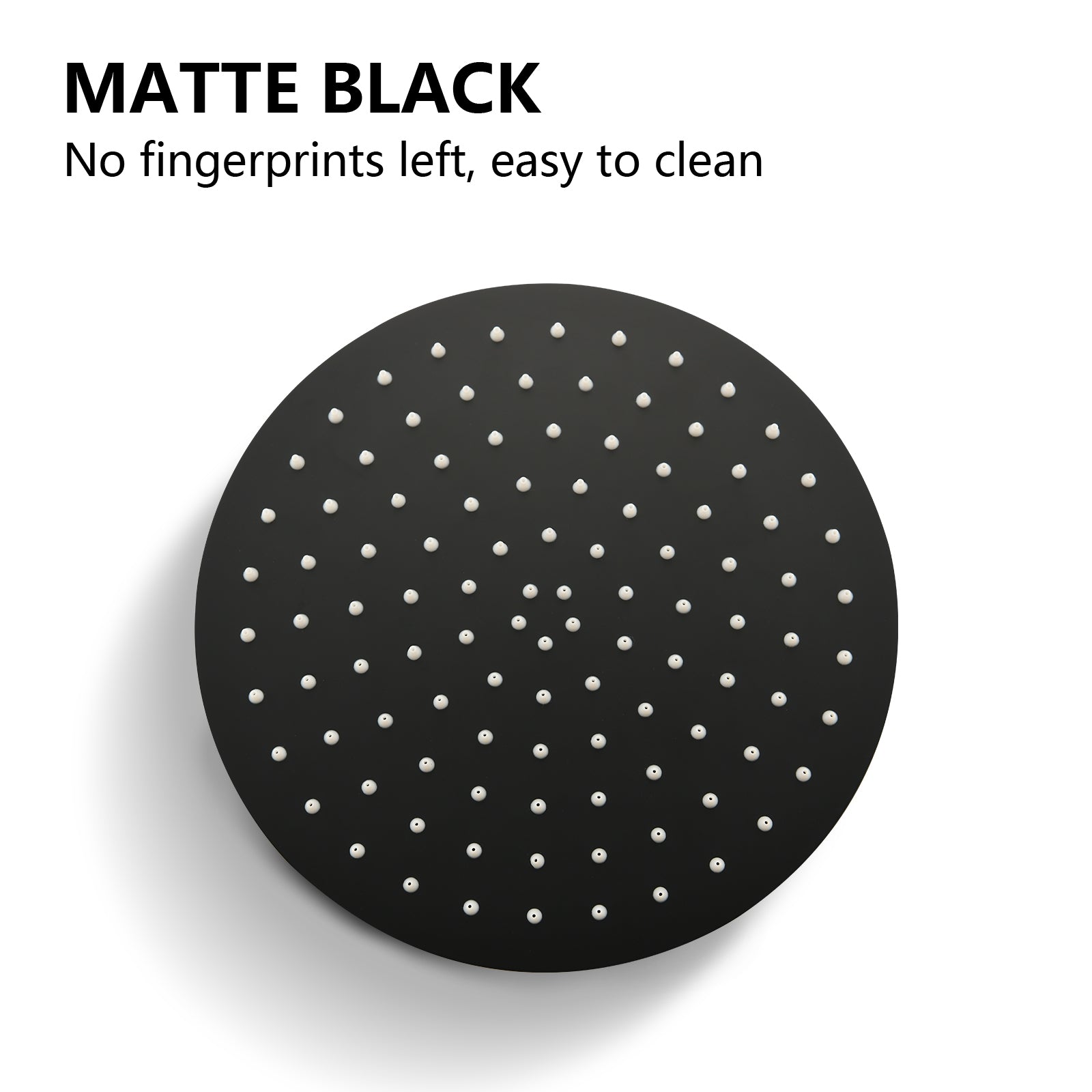 Contemporary matte black wall mounted bathroom shower set