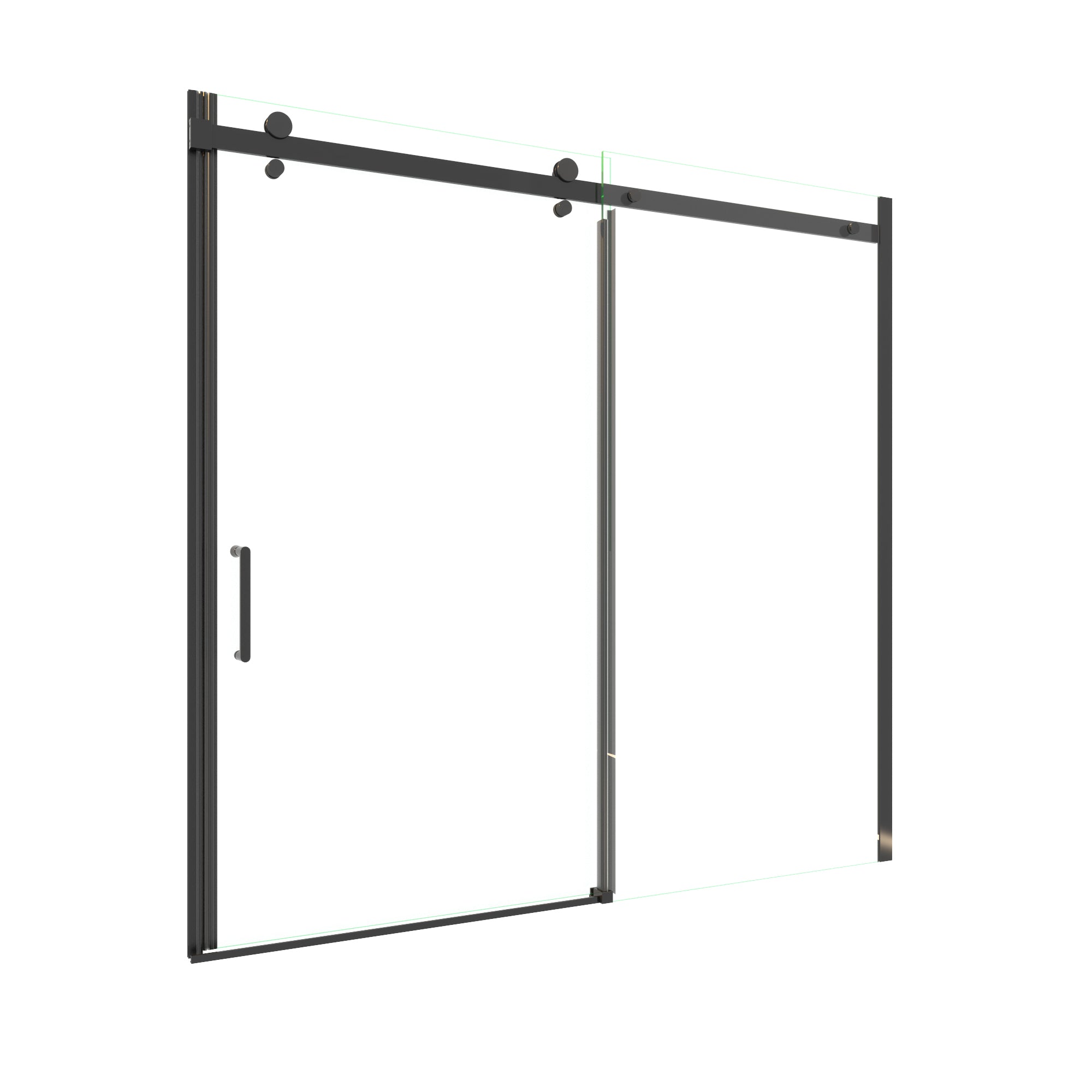 56-60 x 58 in Semi-Frameless Sliding Bathtub Door - 56-60 x 58 in / Matte Black view 3