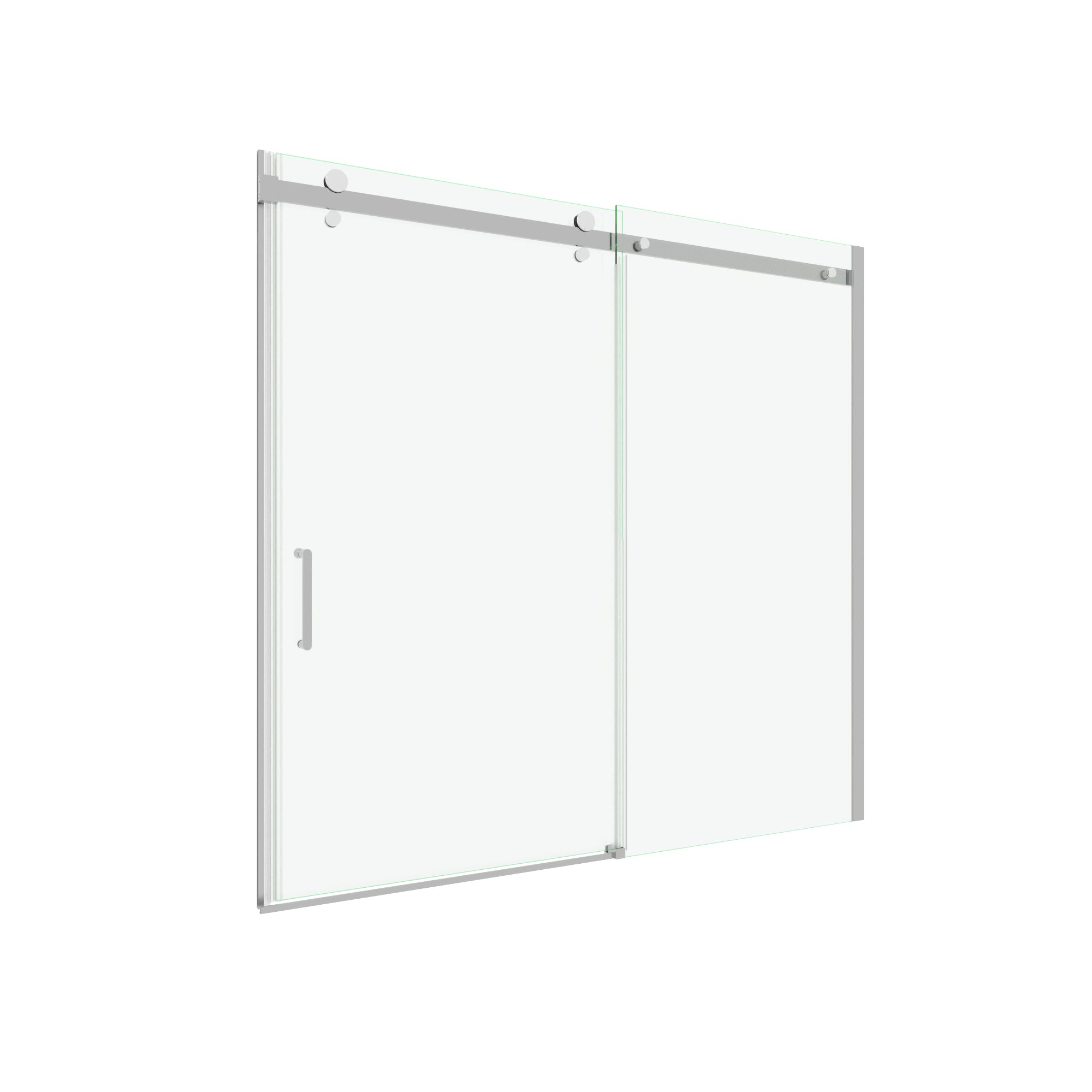 56-60 x 58 in Semi-Frameless Sliding Bathtub Door - 56-60 x 58 in / Chrome view 2