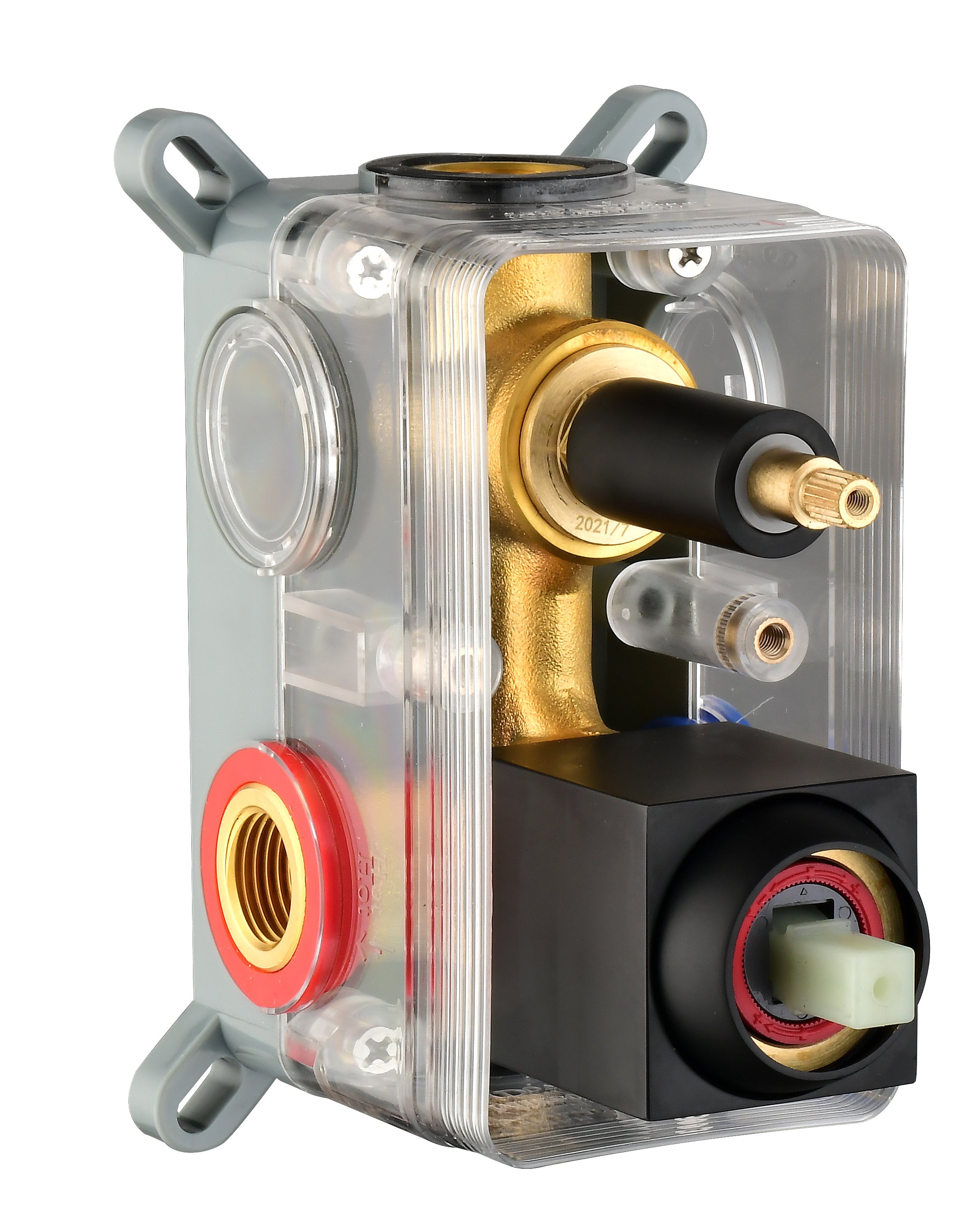 2 Way Outlet Function Solid Brass Shower Diverter Valve Mixer Rough-In Shower Handle Valve Kit Replacement