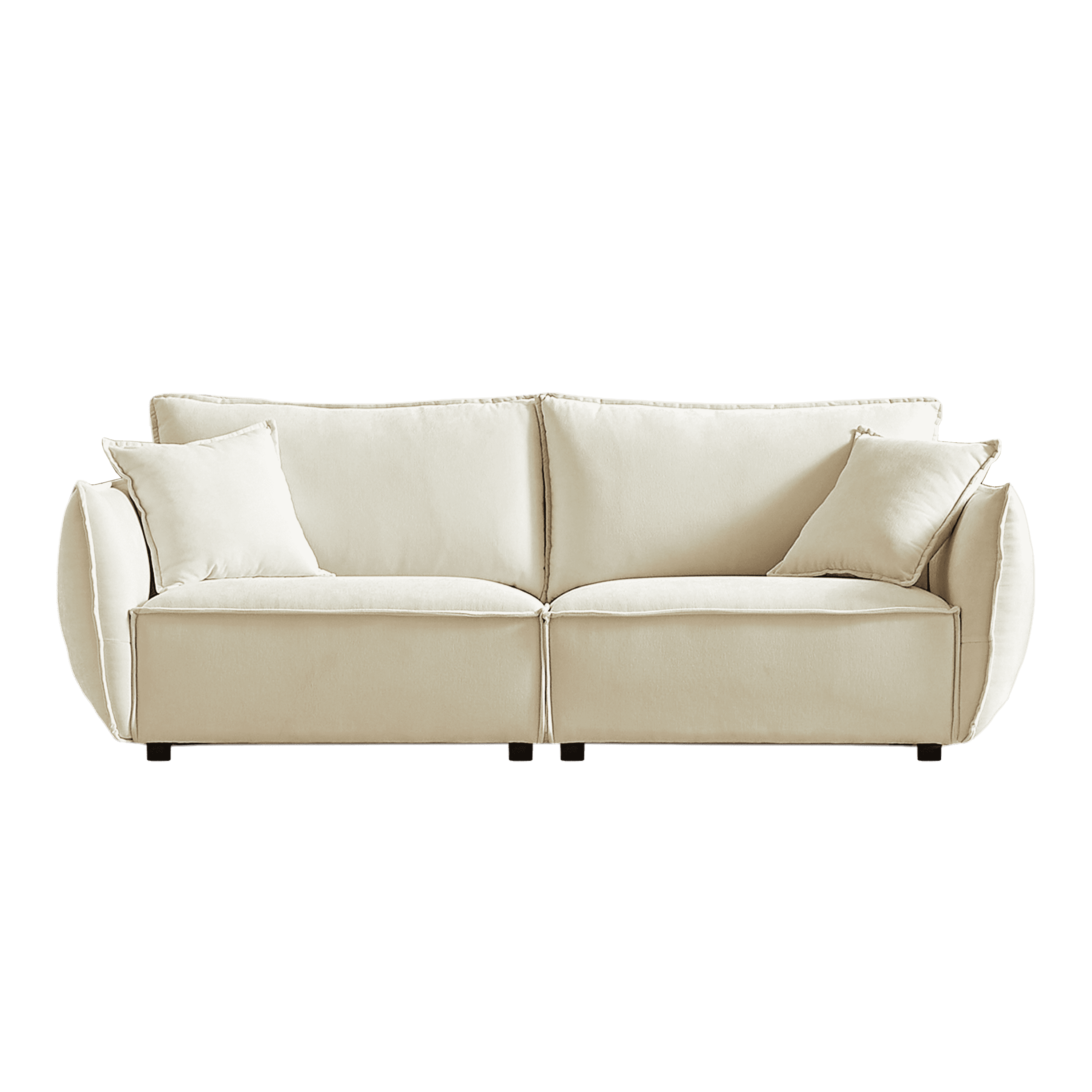 MH88" Modern Living Room Sectional, Wide Living Room Sectional, Stylish chenille Triple Sectional with Extra 2 Pillows, Thickly Padded Seat and Back and Armrests for Apartment, Living Room