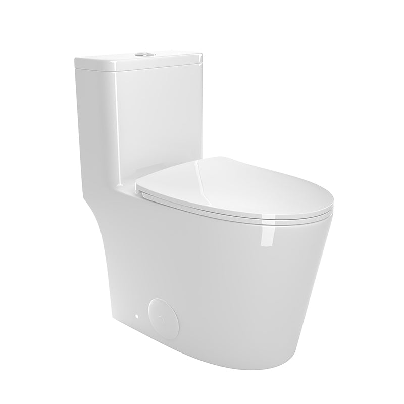 1.1/1.6 GPF Elongated Comfort Height Floor Mounted One-Piece Toilet ,  CUPC Certified, WaterSense Cetified, Ceramic, White Color, Soft Close Seat, T036WT