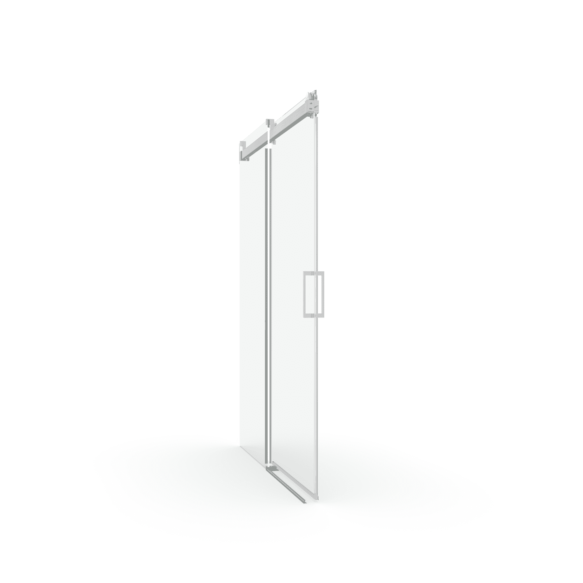 60" W x 76" H Frameless Shower Door Soft-closing Single Sliding, 1/4" (6mm) Tempered Glass with Explosion-proof Coating, 24D01-60BNX