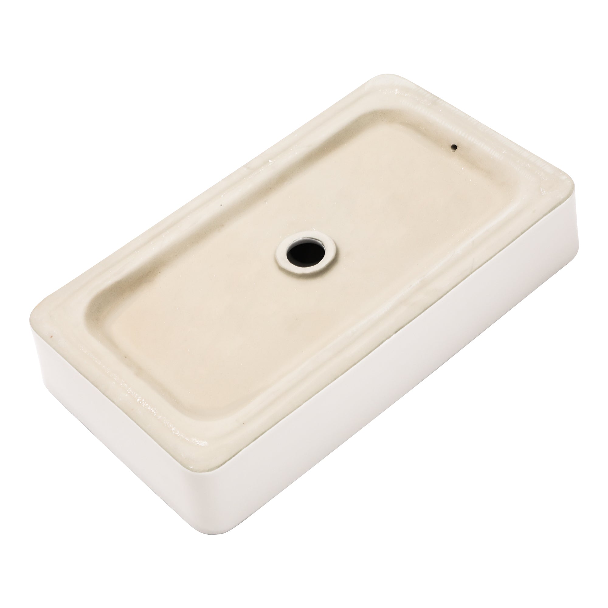 24x14 Inch White Ceramic Rectangular Vessel Bathroom Sink