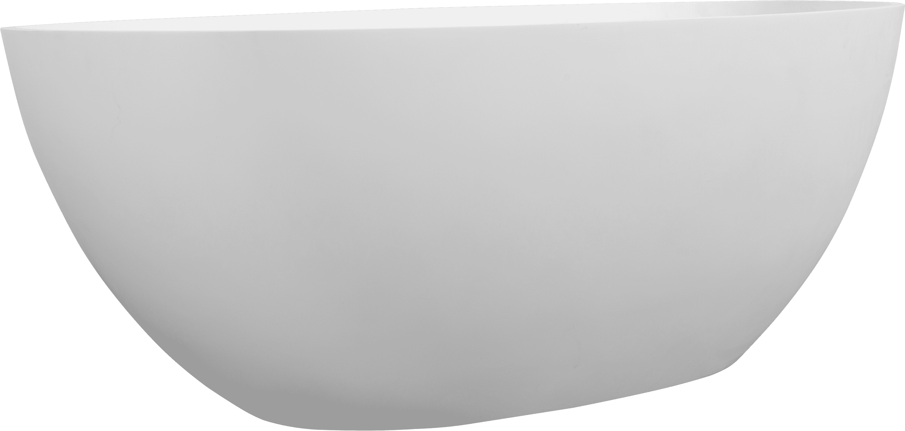 65" Freestanding Solid Surface Bathtub, Luxury Handcrafted Stone Resin Freestanding Soaking Bathtub with Overflow and Pop-up Drain, Matte White 24S06-65MW