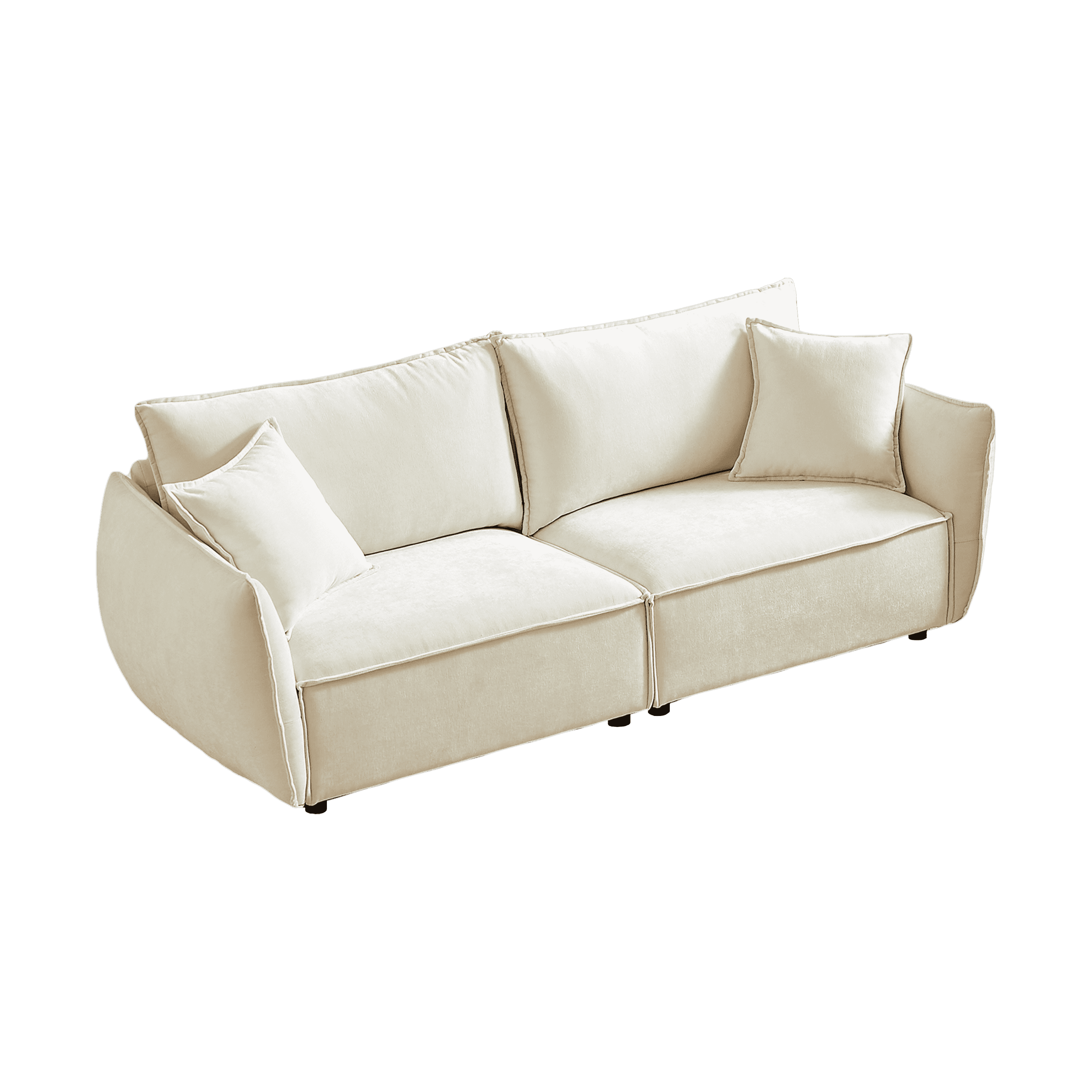 MH88" Modern Living Room Sectional, Wide Living Room Sectional, Stylish chenille Triple Sectional with Extra 2 Pillows, Thickly Padded Seat and Back and Armrests for Apartment, Living Room