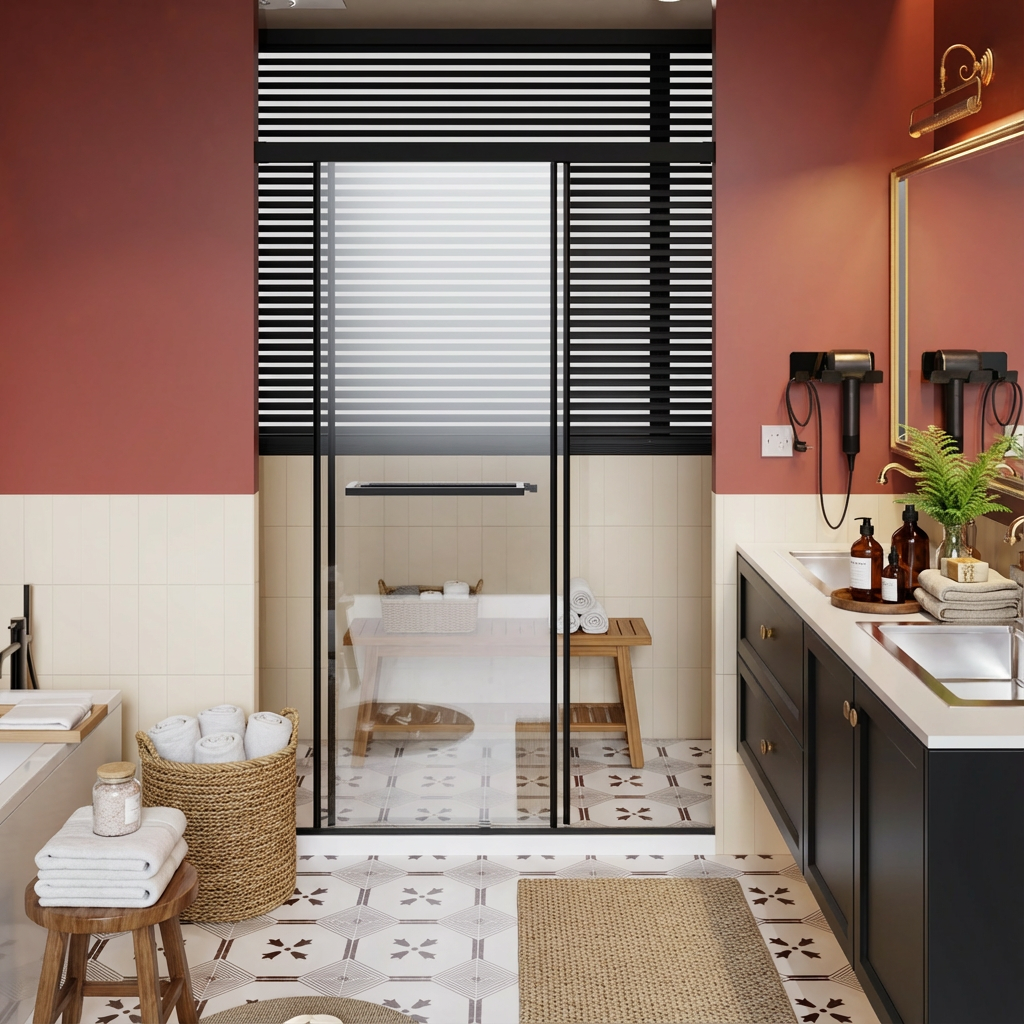 48-60 x 72 in Soft-Close Dual Sliding Shower Door - 48 x 72 in / Matte Black view 1
