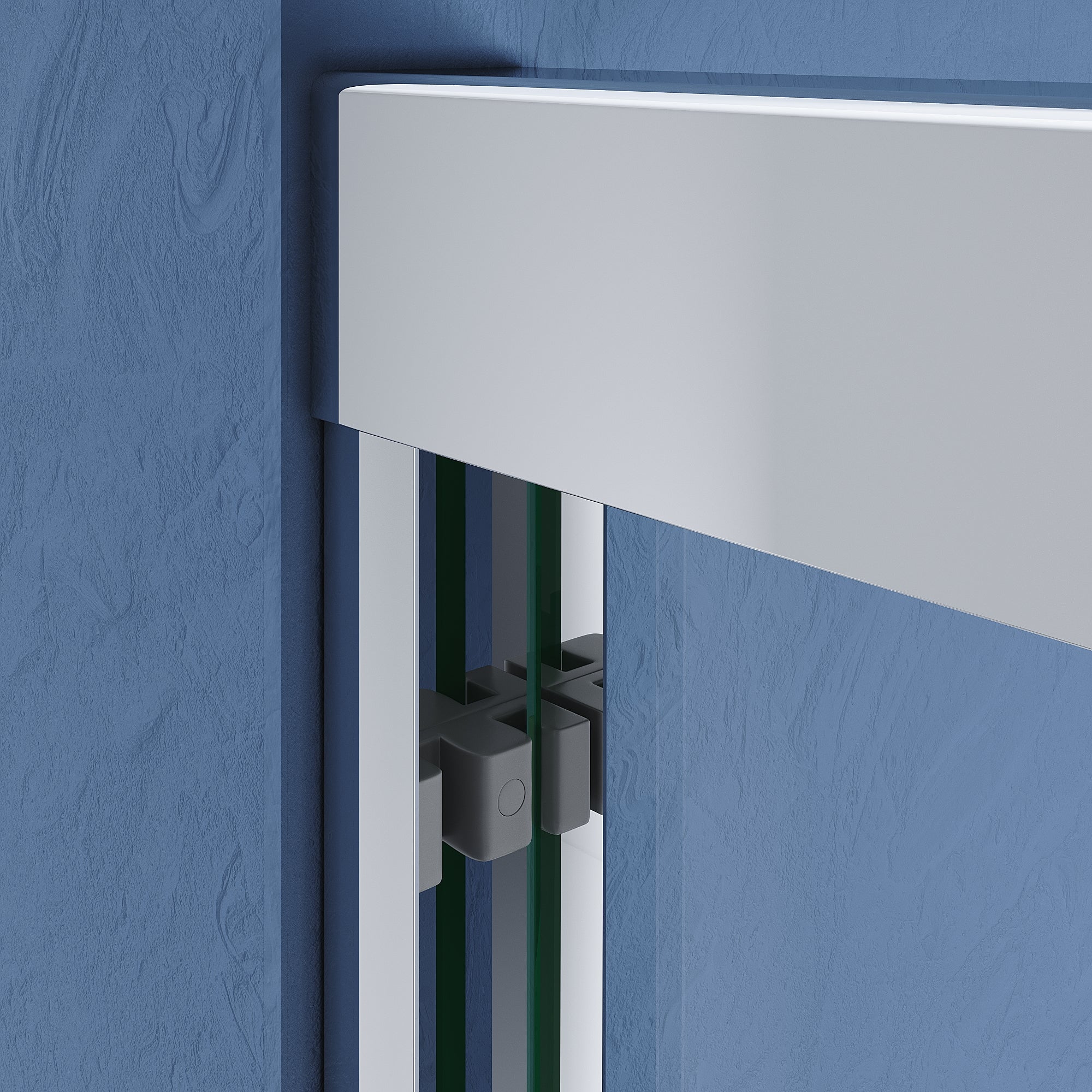 44-54 x 72 in Adjustable Semi-Frameless Shower Door - 44-48 x 72 in / Chrome view 6