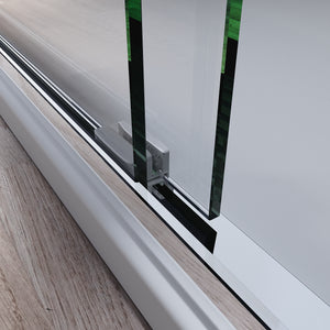 56-60 x 60 in Frameless Sliding Tub Door - 56-60 x 62 in / Chrome view 3