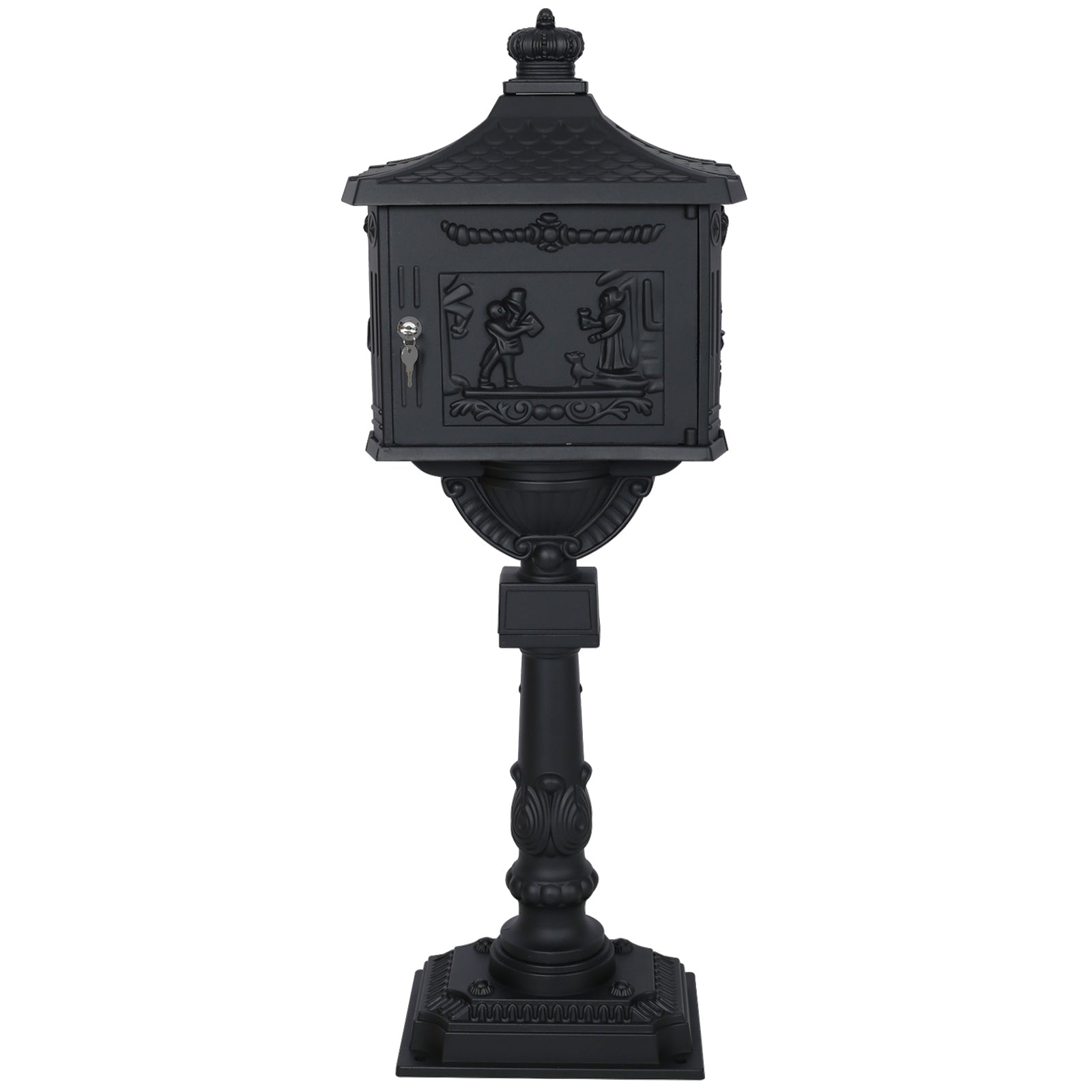 Cast Aluminum Mail Box,Postal Box , Mailbox Color Black
