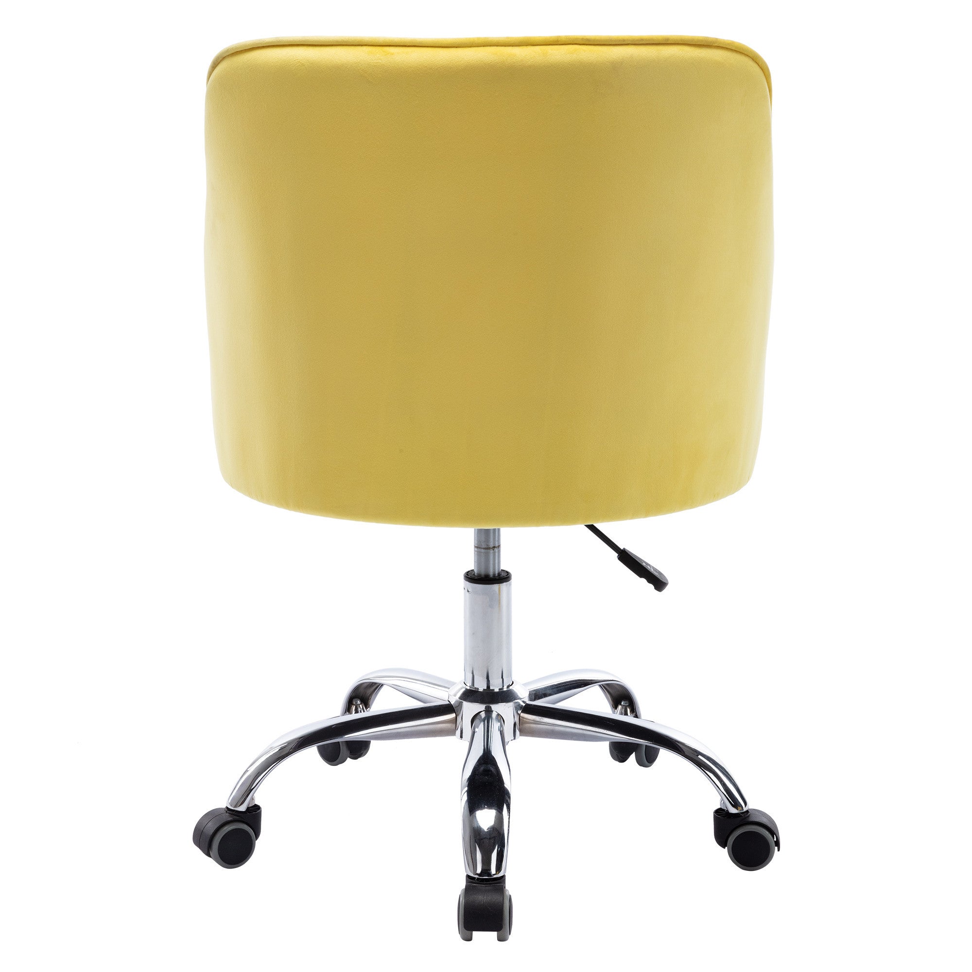 COOLMORE Velvet Home Office Desk Chair, Modern Cute Computer Chair, Wheels Swivel Height Adjustable Swivel Task Chair for Home Office (Yellow Velvet)