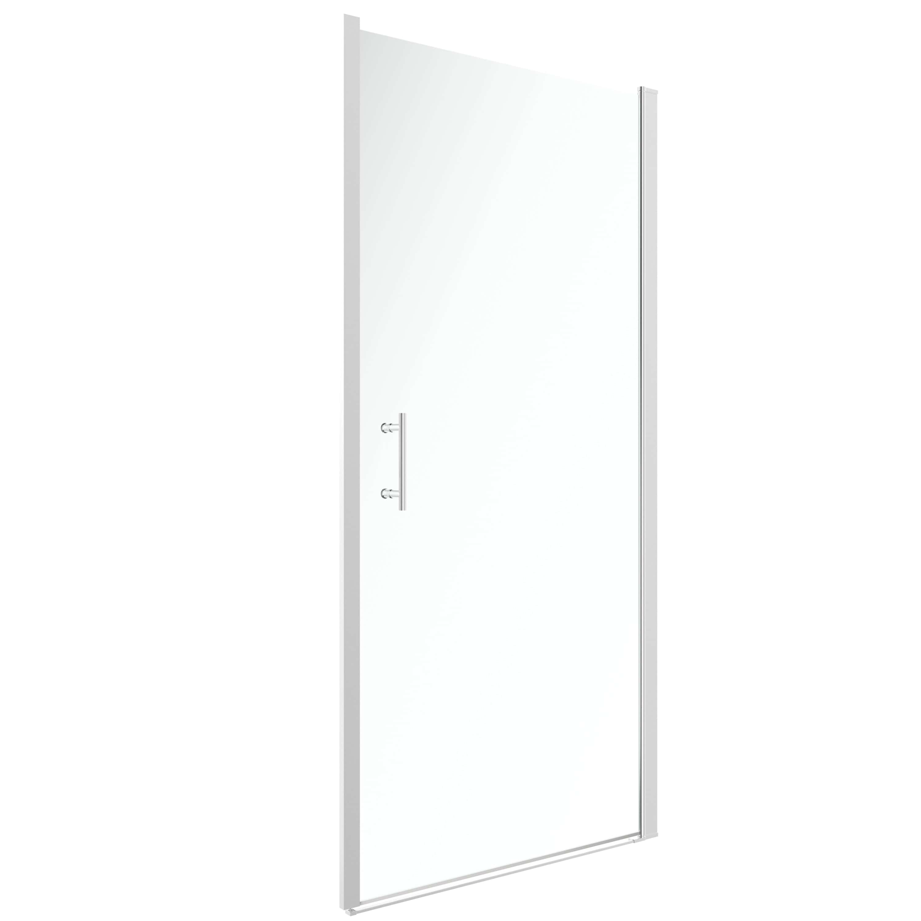Frameless Glass Shower Screen 35"W x 72"H with 1/4"(6mm) Clear Tempered Glass, Chrome,Shower door