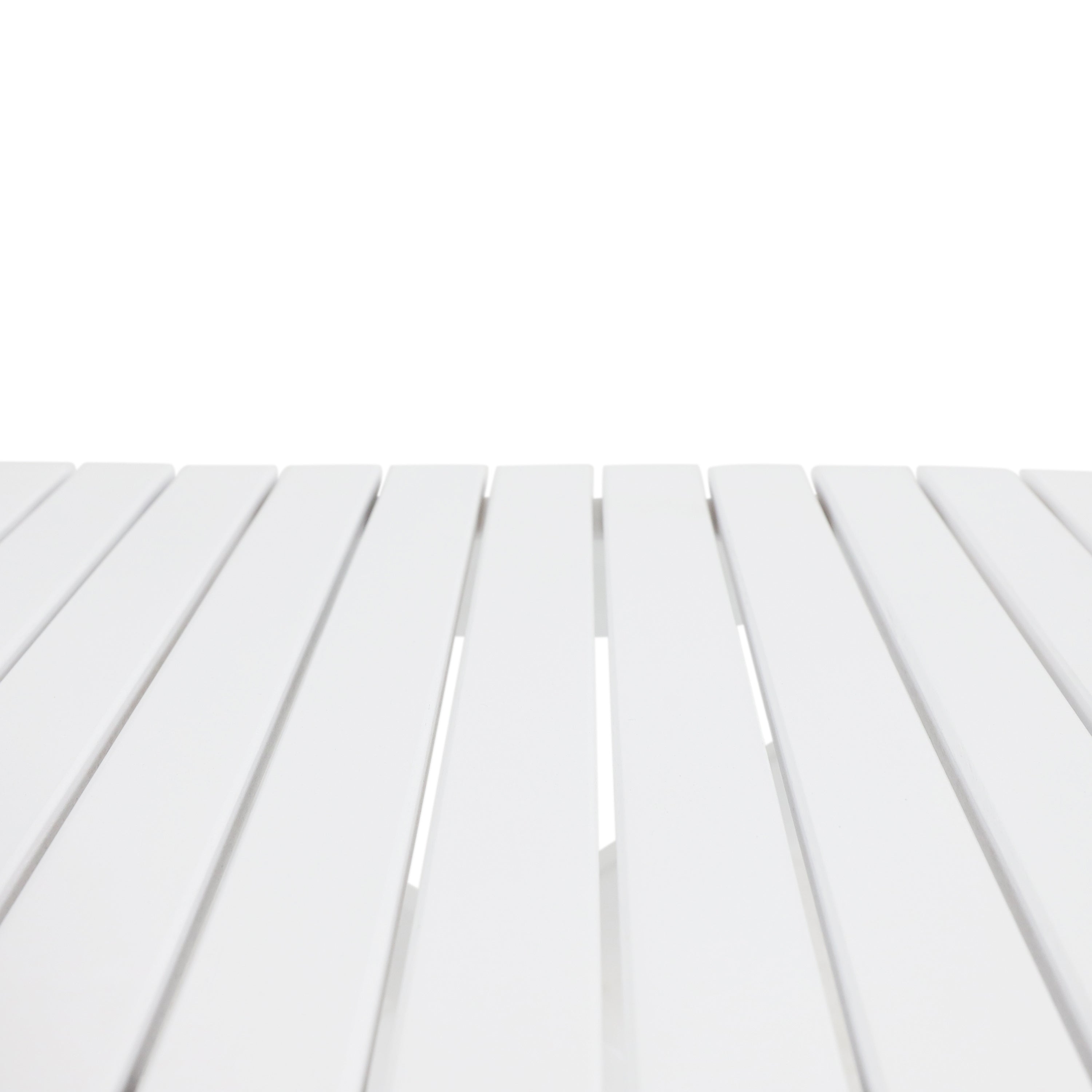 Outdoor Folding Wooden Side Table, White, 15"D x 22.75"W x 18.25"H