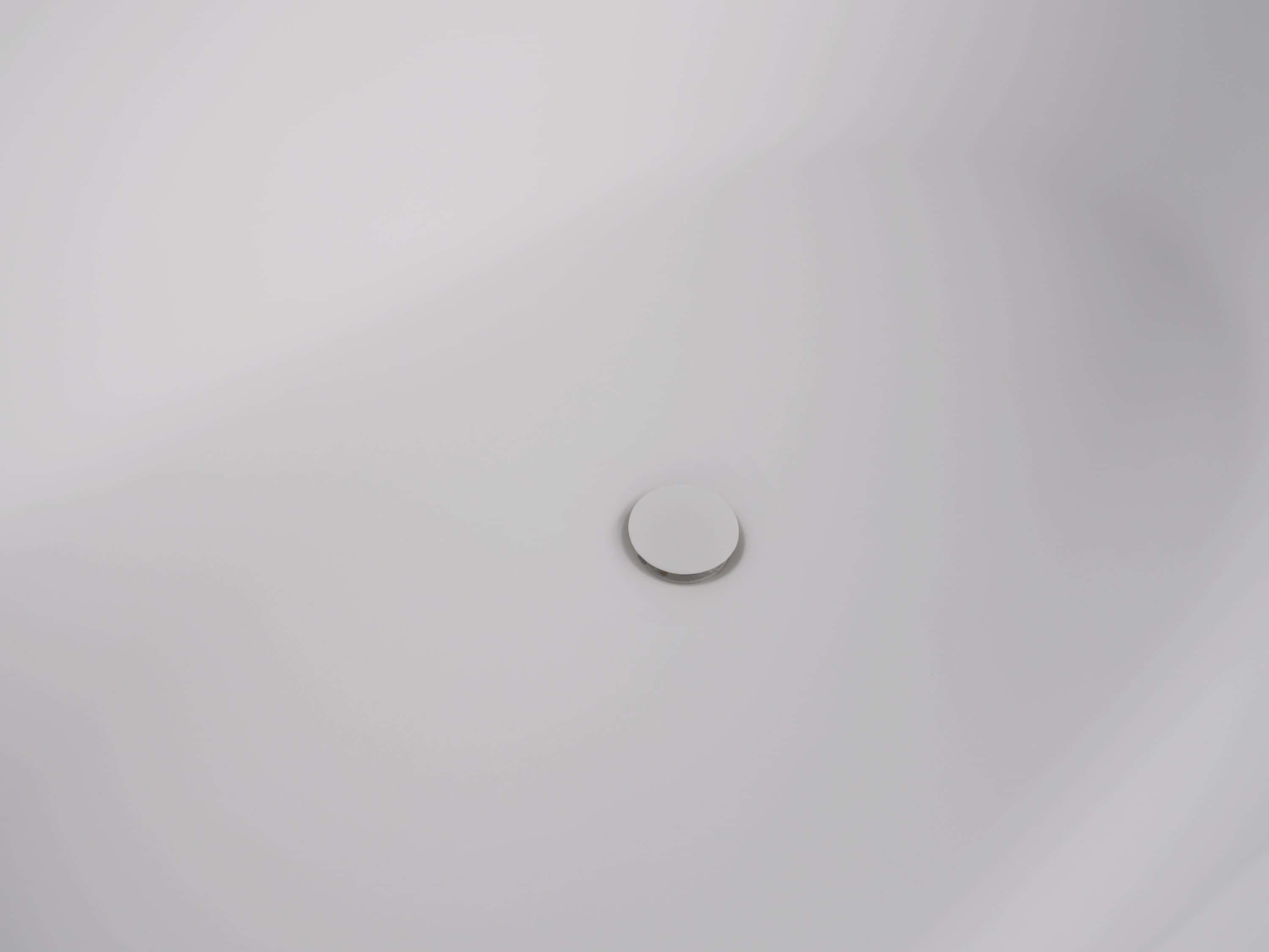 65" Freestanding Solid Surface Bathtub, Stone Resin Freestanding Bath Tub with Overflow and Pop-up Drain, Matte White 24S08-65MW