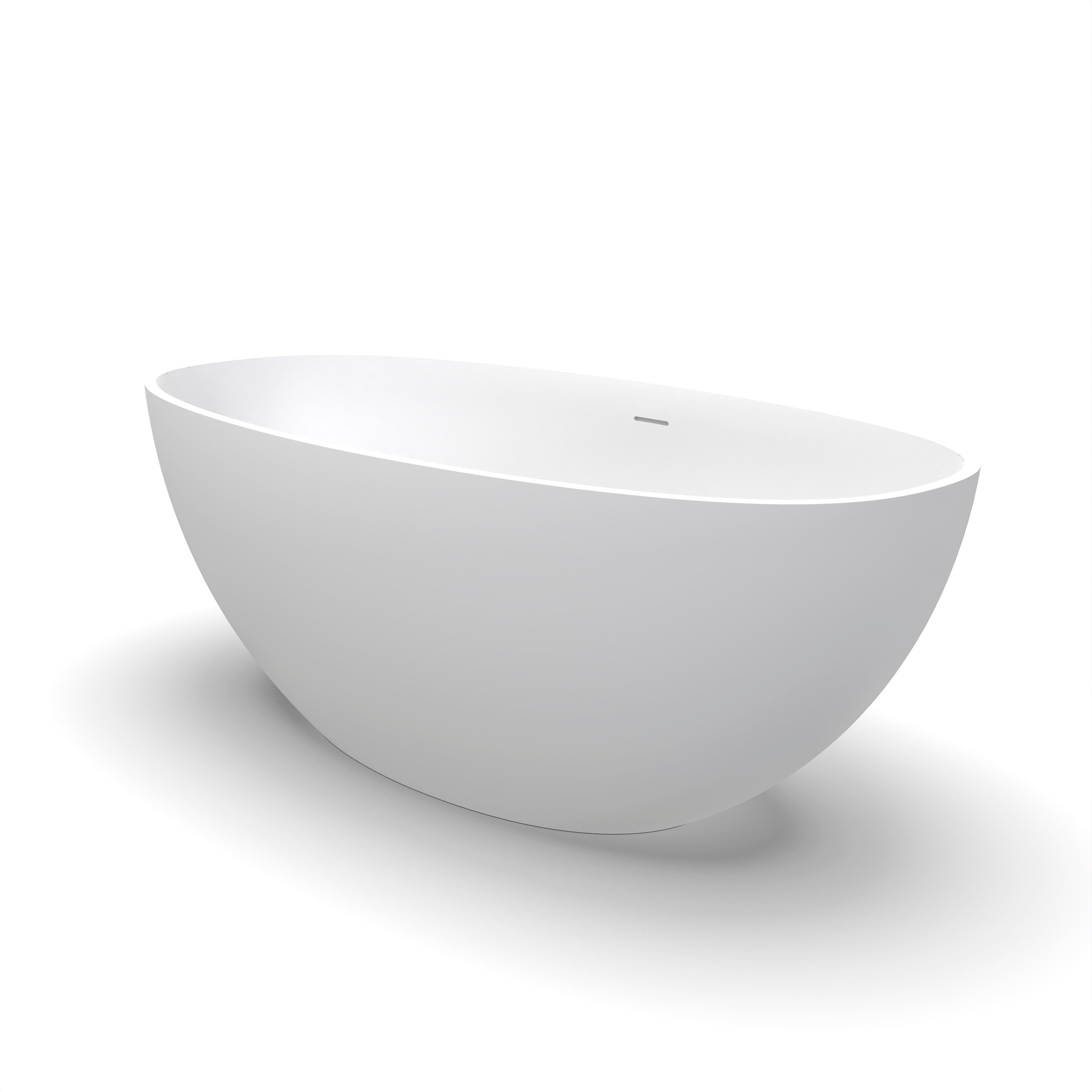 61 inch small freestanding stone bathtub, top-down view