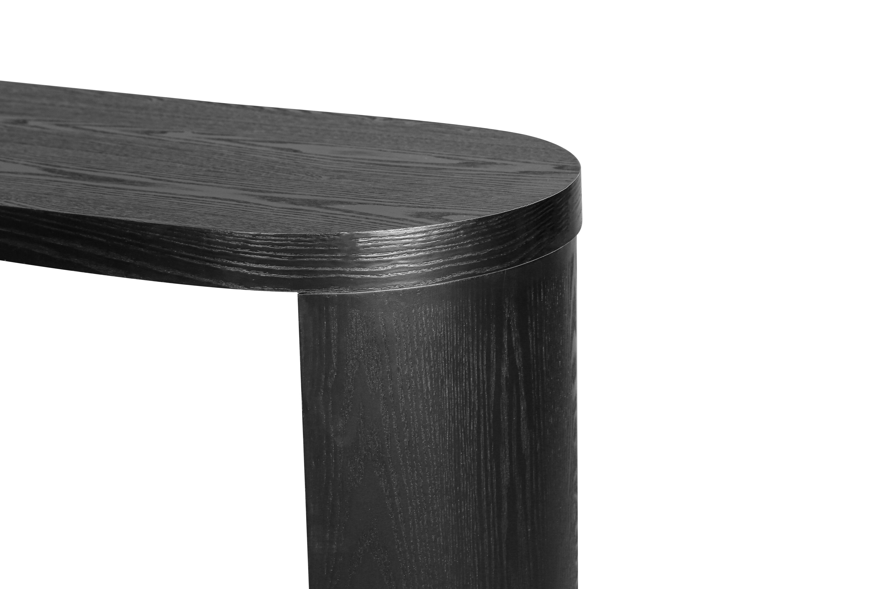 60'' Thick Top Entryway Table, Curved Legs, Support The Installation Of Inward-facing Or Outward-facing for Sofas, Entryway (Black)