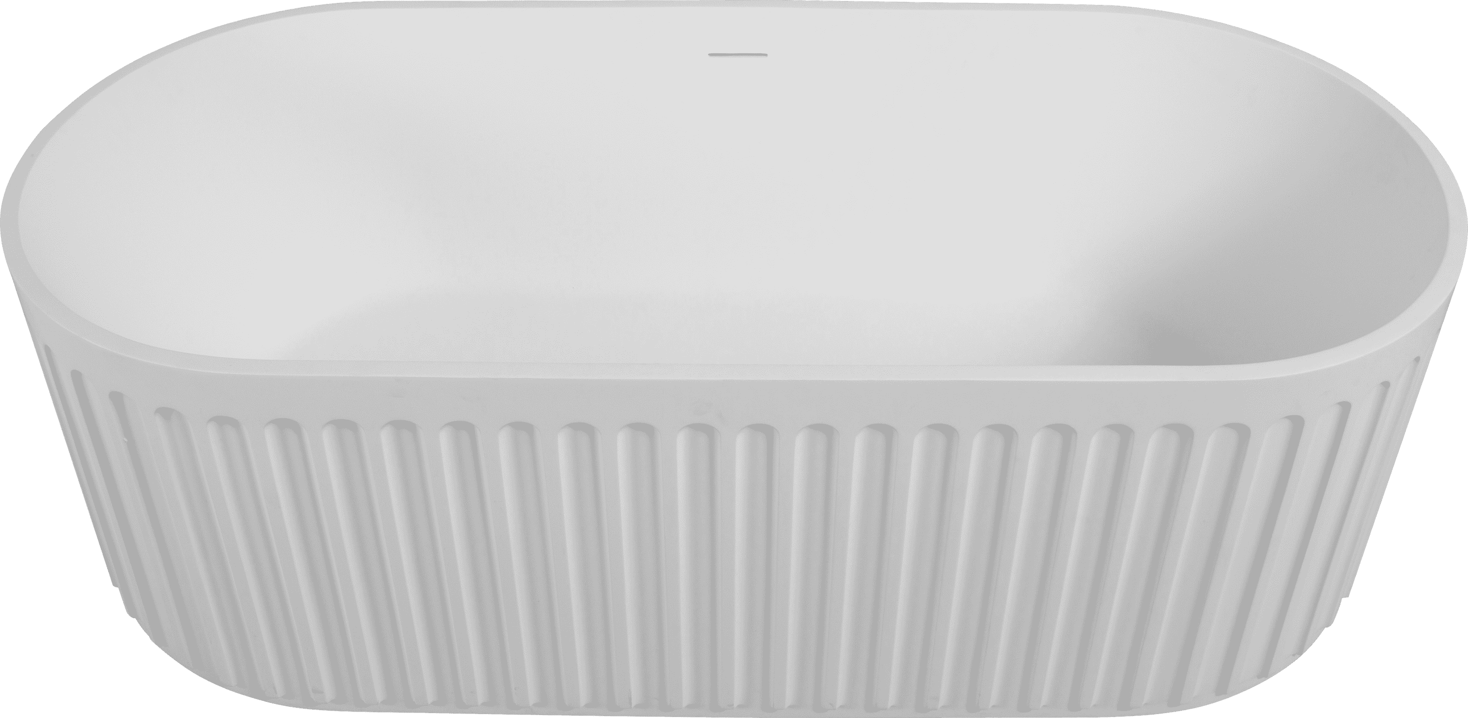 67" Luxury Handcrafted Stone Resin Freestanding Soaking Bathtub with Overflow in Matte White, cUPC Certified - 23S13-67