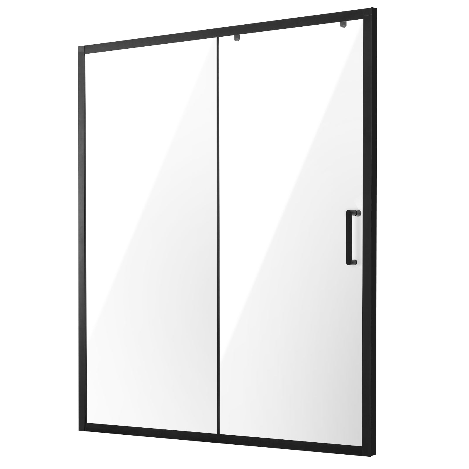 58-59 x 70 in Semi-Frameless Shower Door showing glass door detail