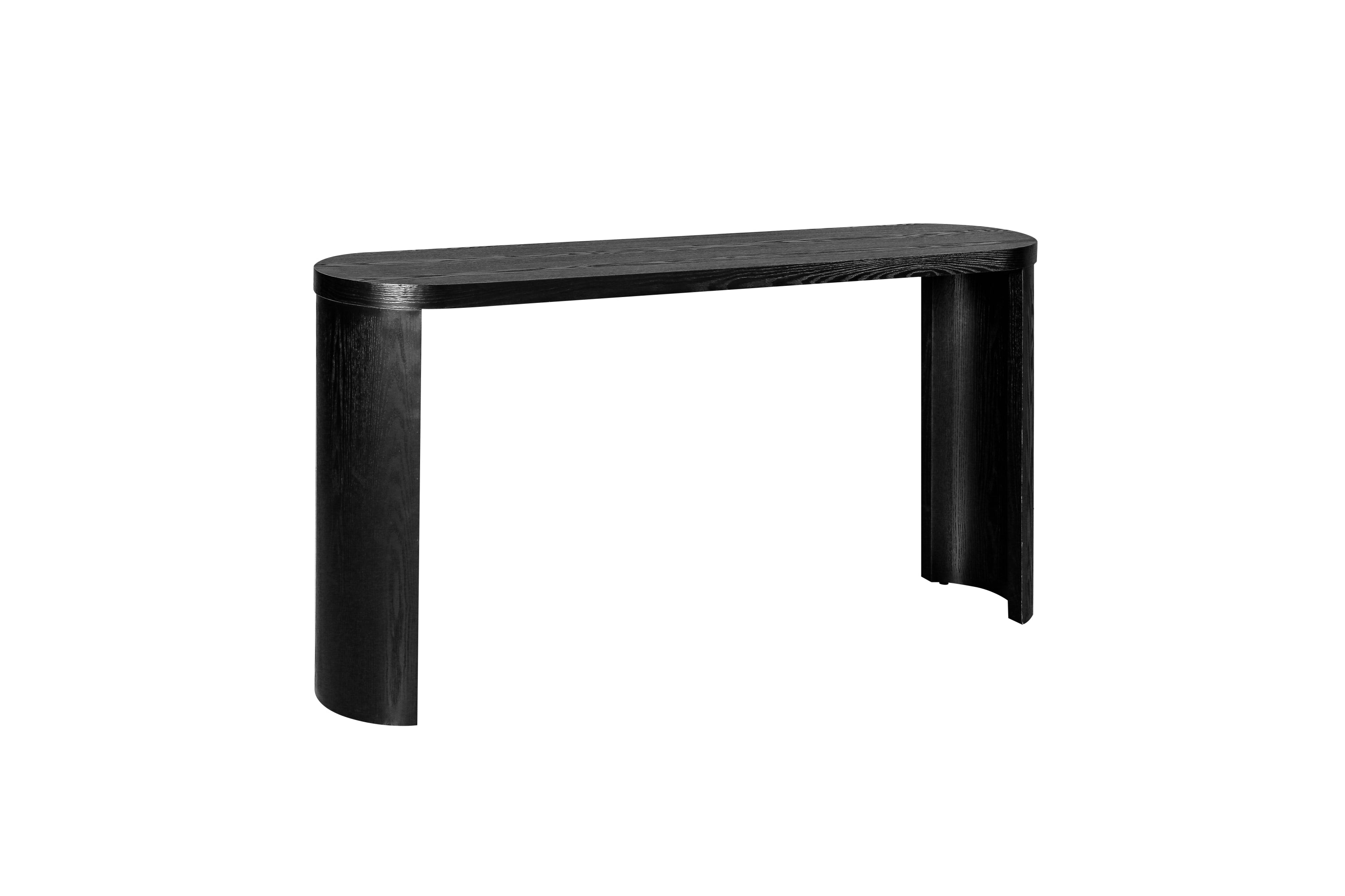 60'' Thick Top Entryway Table, Curved Legs, Support The Installation Of Inward-facing Or Outward-facing for Sofas, Entryway (Black)