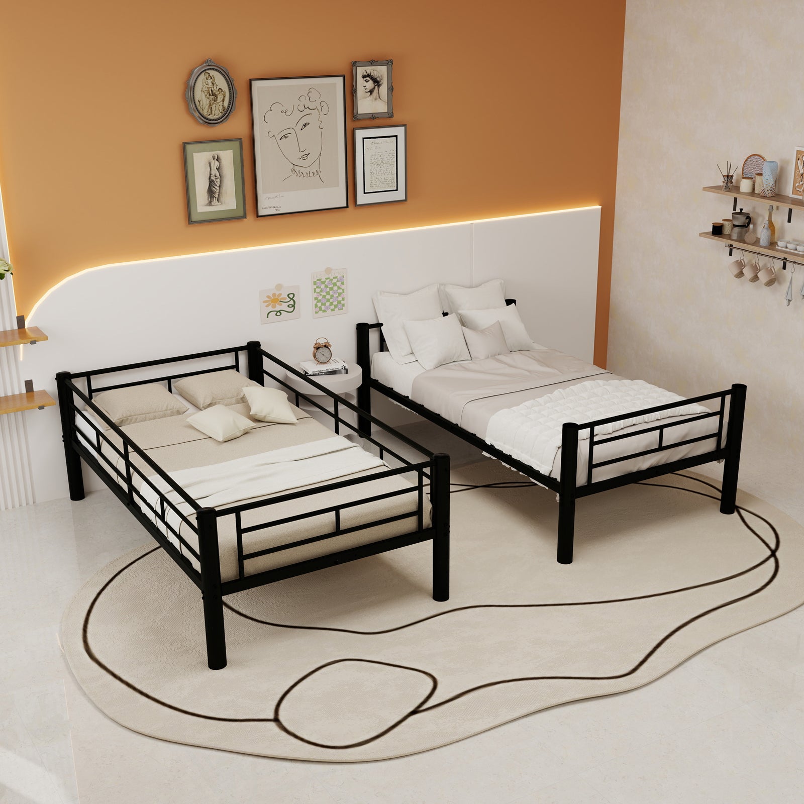 Twin Over Twin Convertible Metal Bunk Bed — supplier product image 12