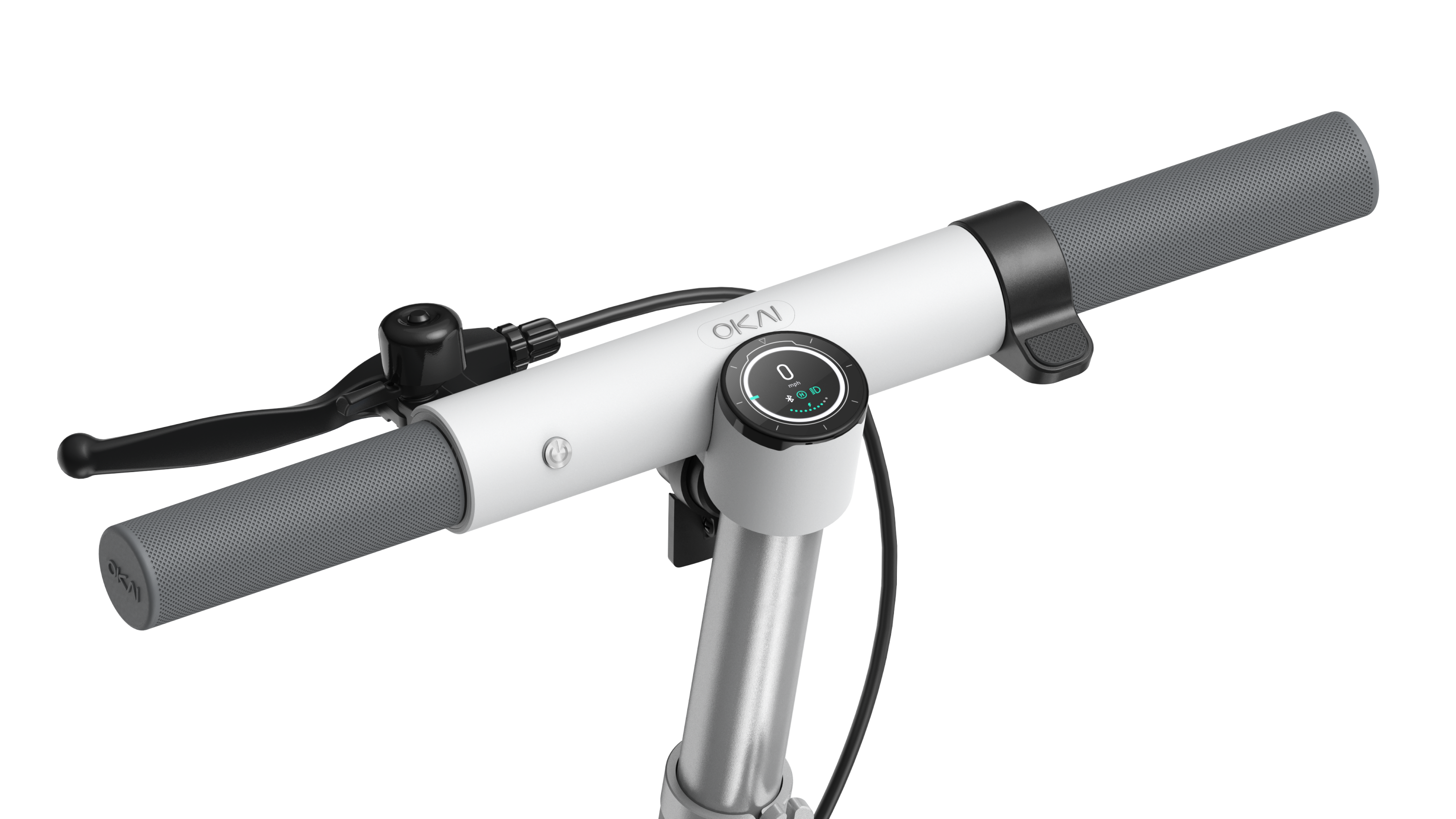 Foldable Electric Scooter w/18.6 Miles Max Operating Range & 15.5 mph Max Speed - White