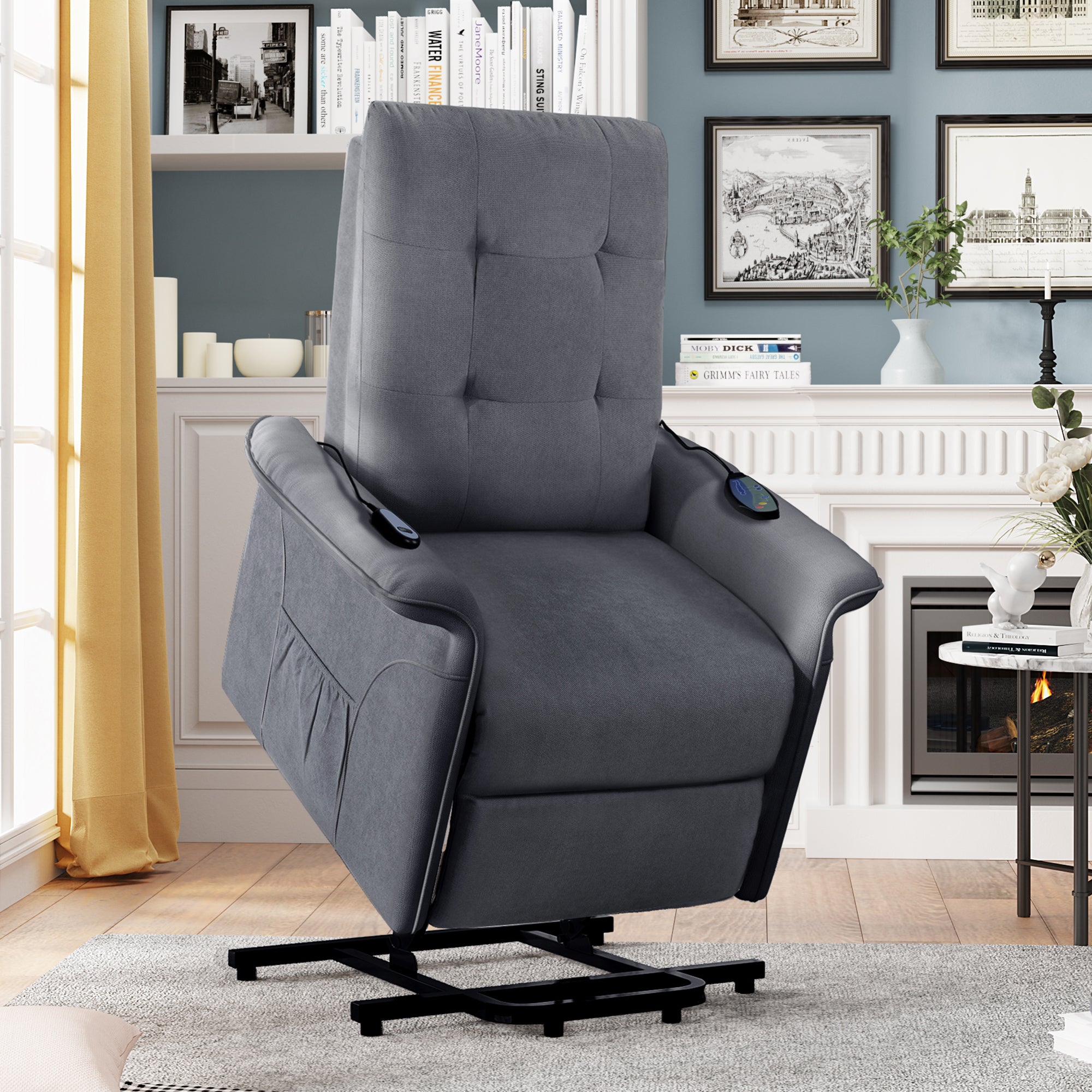 Orisfur. Power Lift Chair for Elderly with Adjustable Massage Function Recliner Chair for Living Room