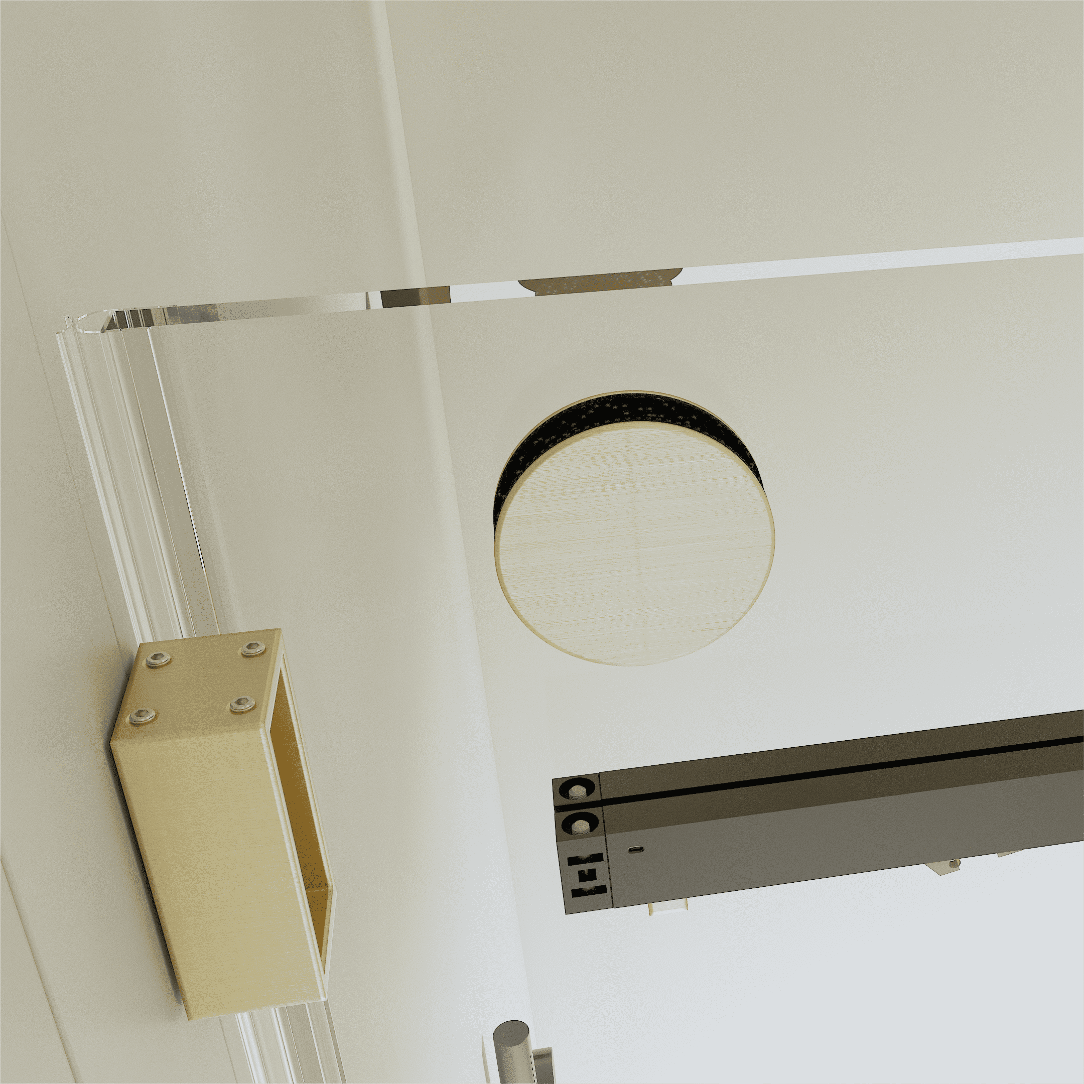56-60" W x 76" H  Frameless Double Sliding Soft-Close Shower Door in Brushed Gold,3/8 inches (10mm) Thick SGCC Tempered Glass  Door