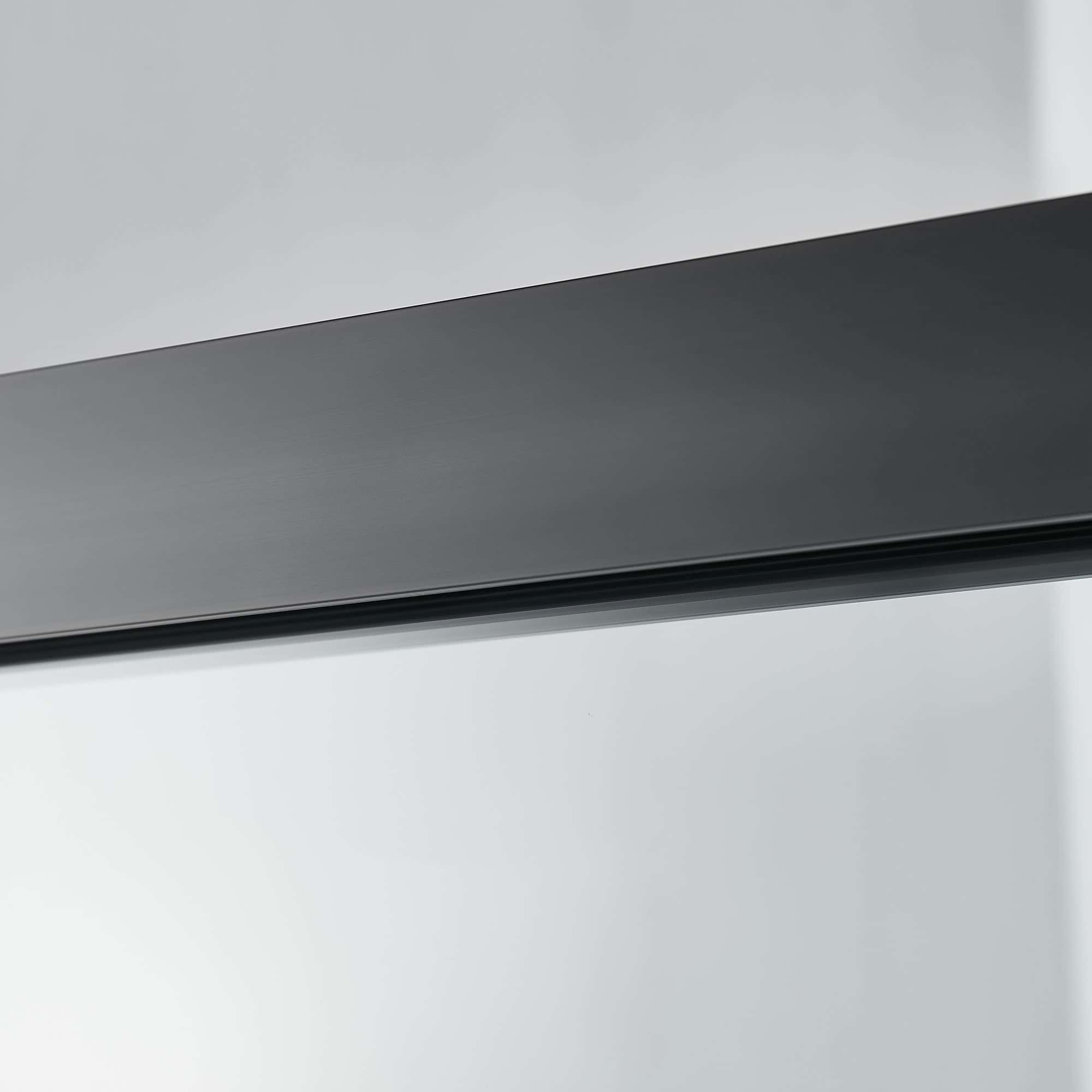 60"W x 76"H Sliding Framed Shower Door in Black Finish with Clear Glass