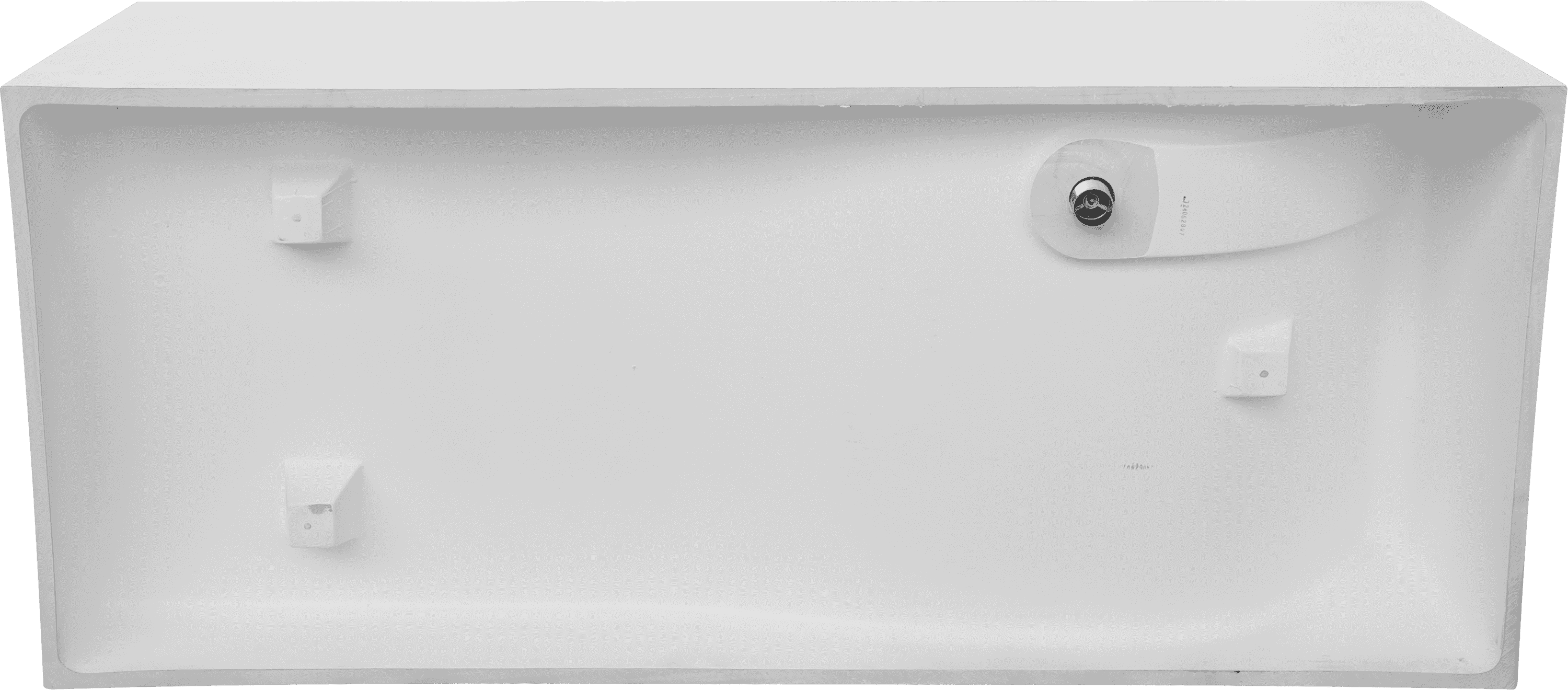 67" Freestanding Solid Surface Bathtub, Stone Resin Freestanding Bath Tub with Overflow and Pop-up Drain, Matte White 24S01-67MW