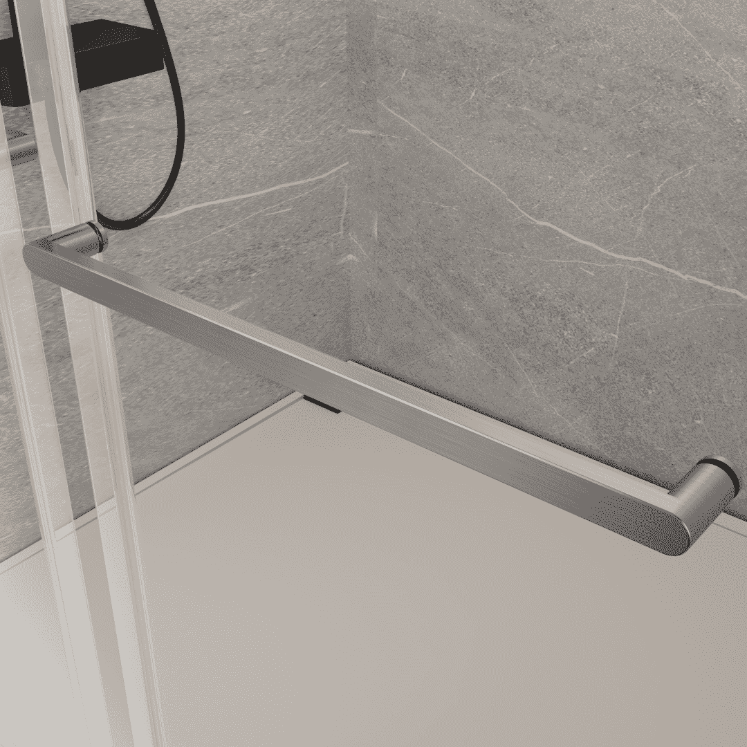 56-60"W x 76"H Double Sliding Frameless Soft-Close Shower Door, Premium 3/8 Inch (10mm) Thick Tampered Glass and Easy-cleaning Coating in Chrome 23D02-60C