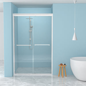 48 x 76 in bypass shower enclosure in Chrome