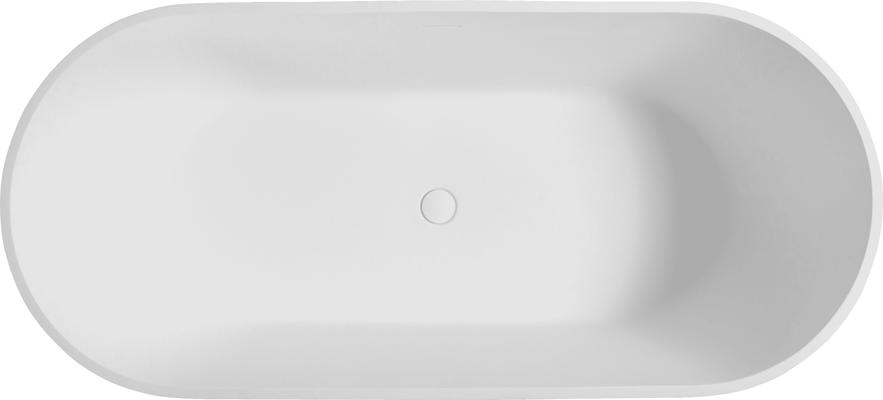 67" Luxury Handcrafted Stone Resin Freestanding Soaking Bathtub with Overflow in Matte White, cUPC Certified - 23S13-67
