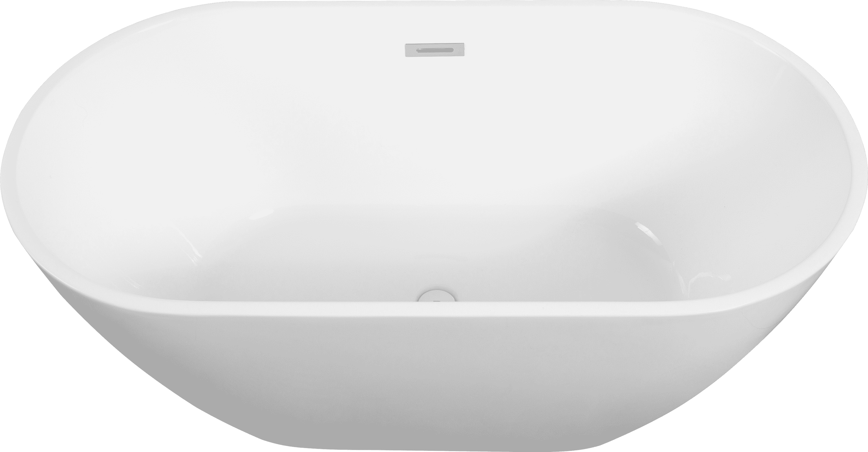 60" Freestanding Acrylic Soaking Bathtub with Chrome Overflow and Drain, Self-leveling Legs Flexible Hose, Easy Installation, Glossy White 24A09-60