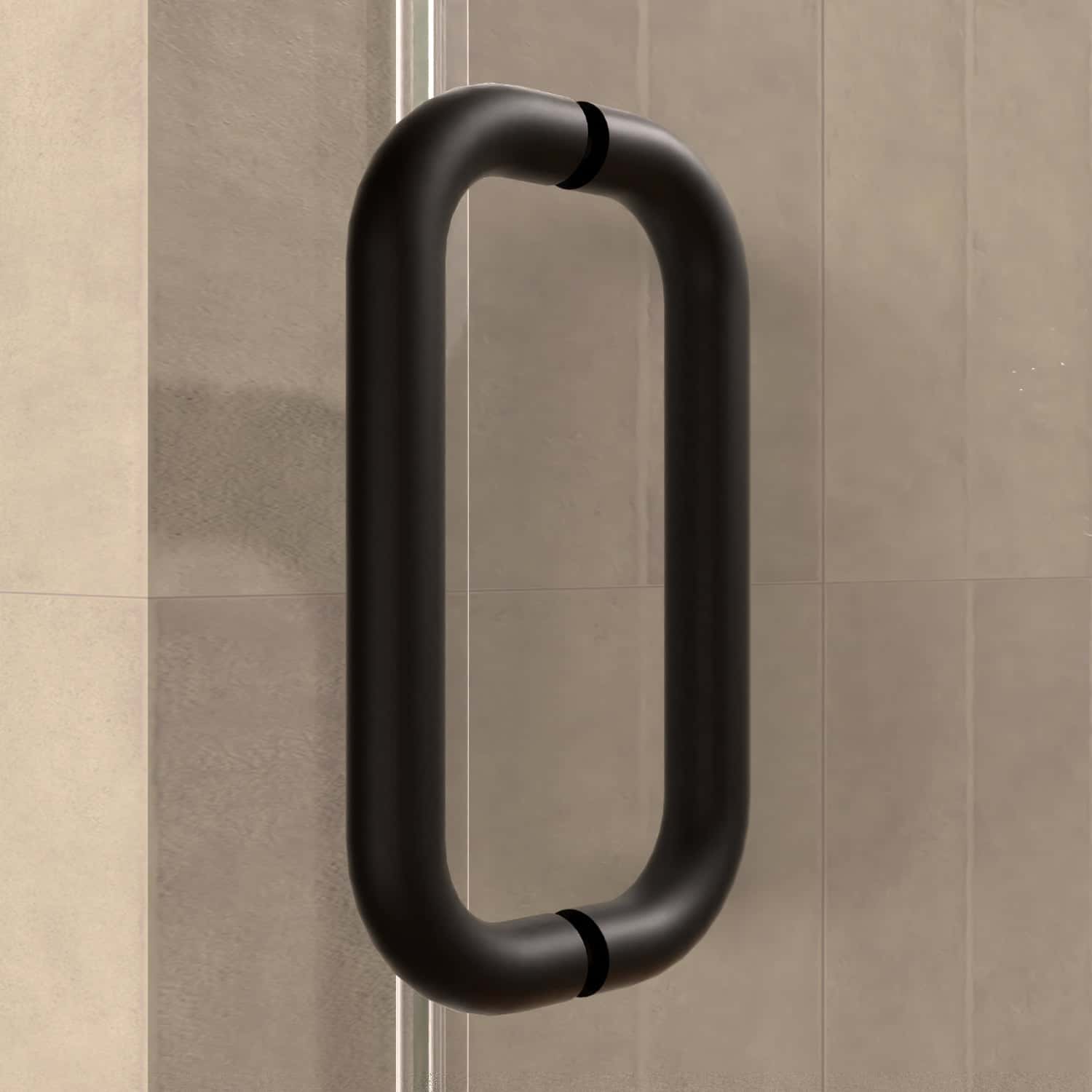 Frameless Sliding Shower Door 58-60"W x 76"H, Bathroom Sliding Door with 5/16" Clear Tempered Glass, Matte Black Finish, Designed for Smooth Door Closing