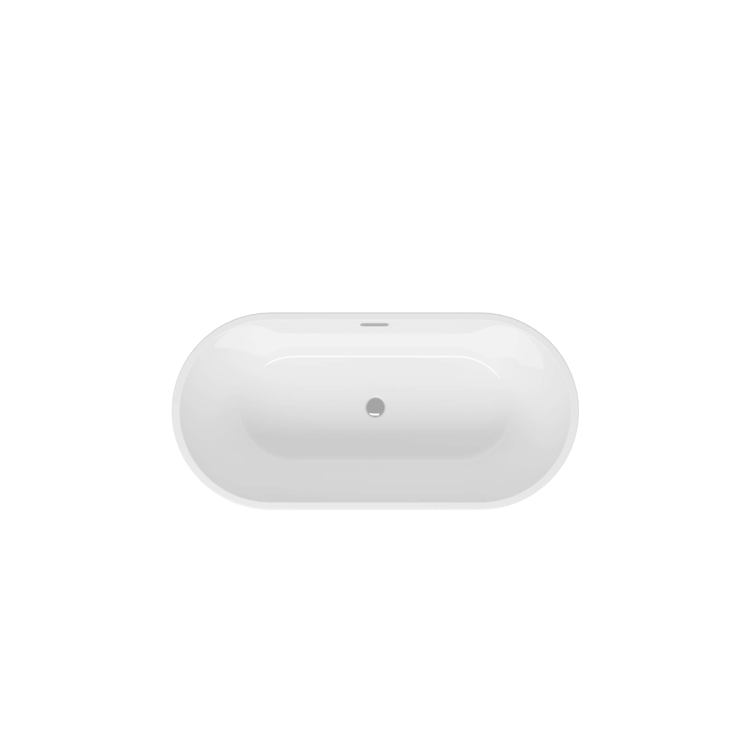 59'' Glossy Acrylic Freestanding Soaking Bathtub with Classic Slotted Overflow and Toe-tap Drain in Chrome, cUPC C ertified, 02138