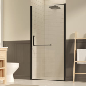 35-36 x 72 in Frameless Pivot Shower Door - 35-36 x 72 in / Matte Black view 1